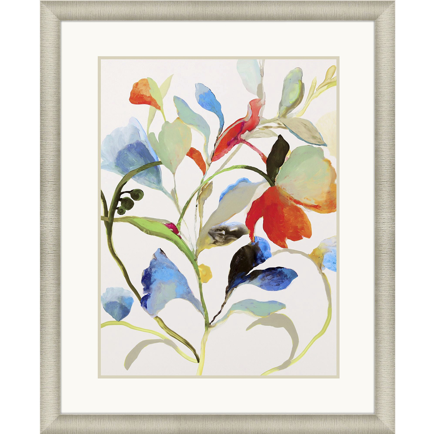 In Rome Blue and Green and Orange and Red Framed Art