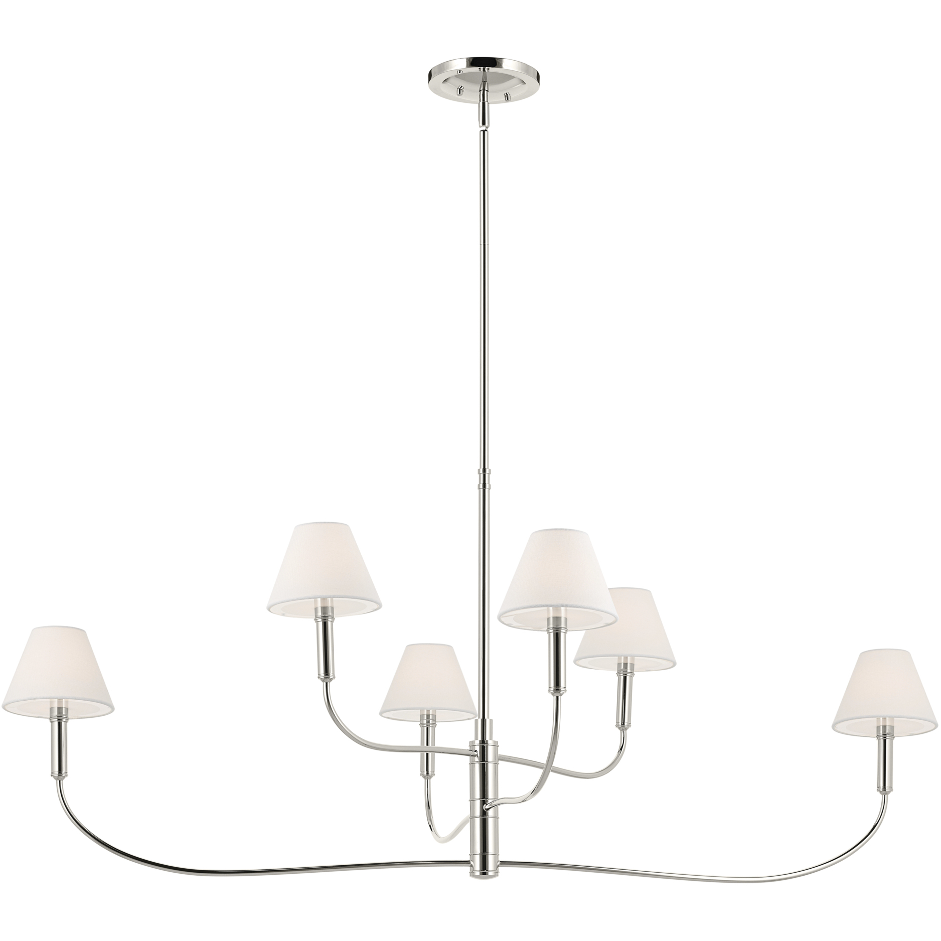 Eadie 6 Light 6 inch Polished Nickel Chandelier Ceiling Light