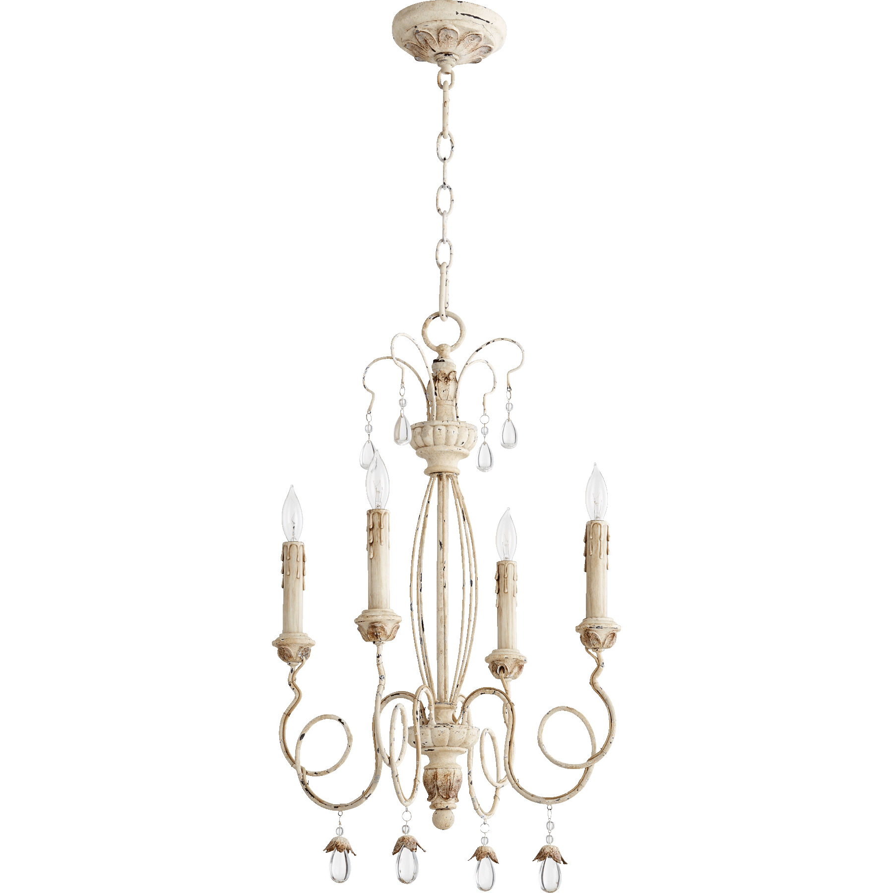 Venice 4 Light 17 inch Persian White Mini Chandelier Ceiling Light