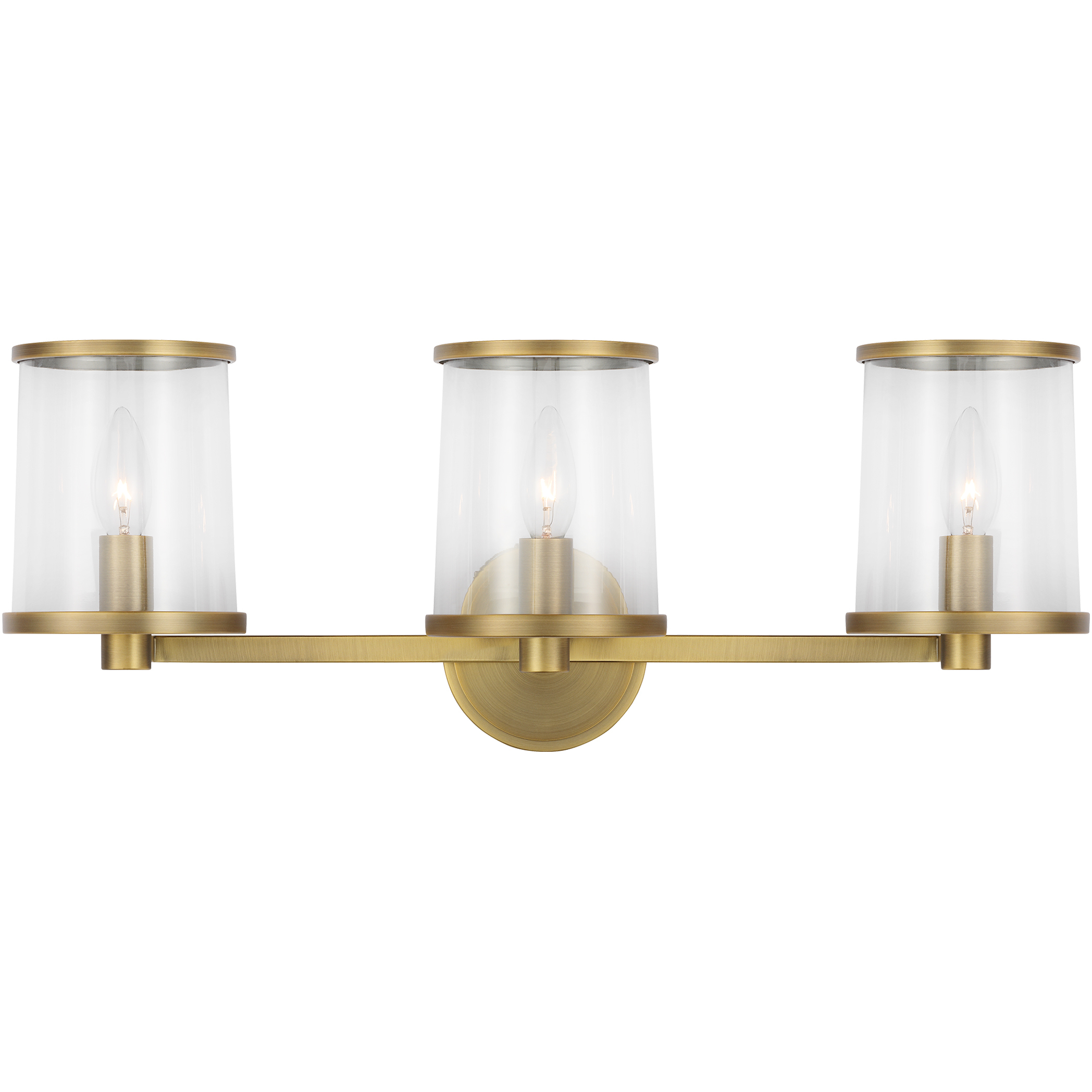 Reynolds 3 Light 23.88 inch Time Worn Brass Vanity Light Wall Light