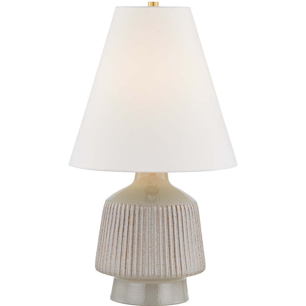 King 28.25 inch 15 watt Aged Brass/Ceramic Coccon Table Lamp Portable Light