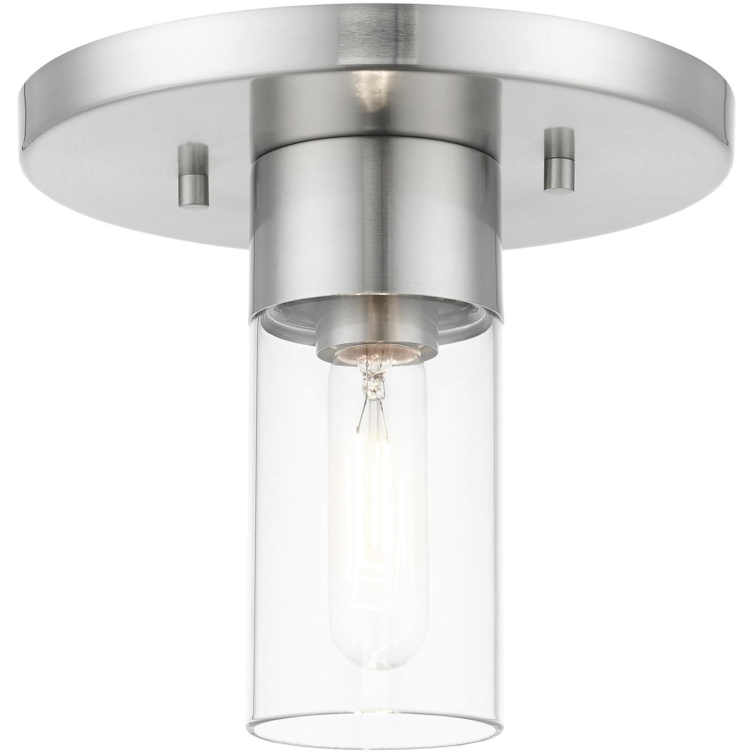 Carson 1 Light 9 inch Brushed Nickel Flush Mount Ceiling Light