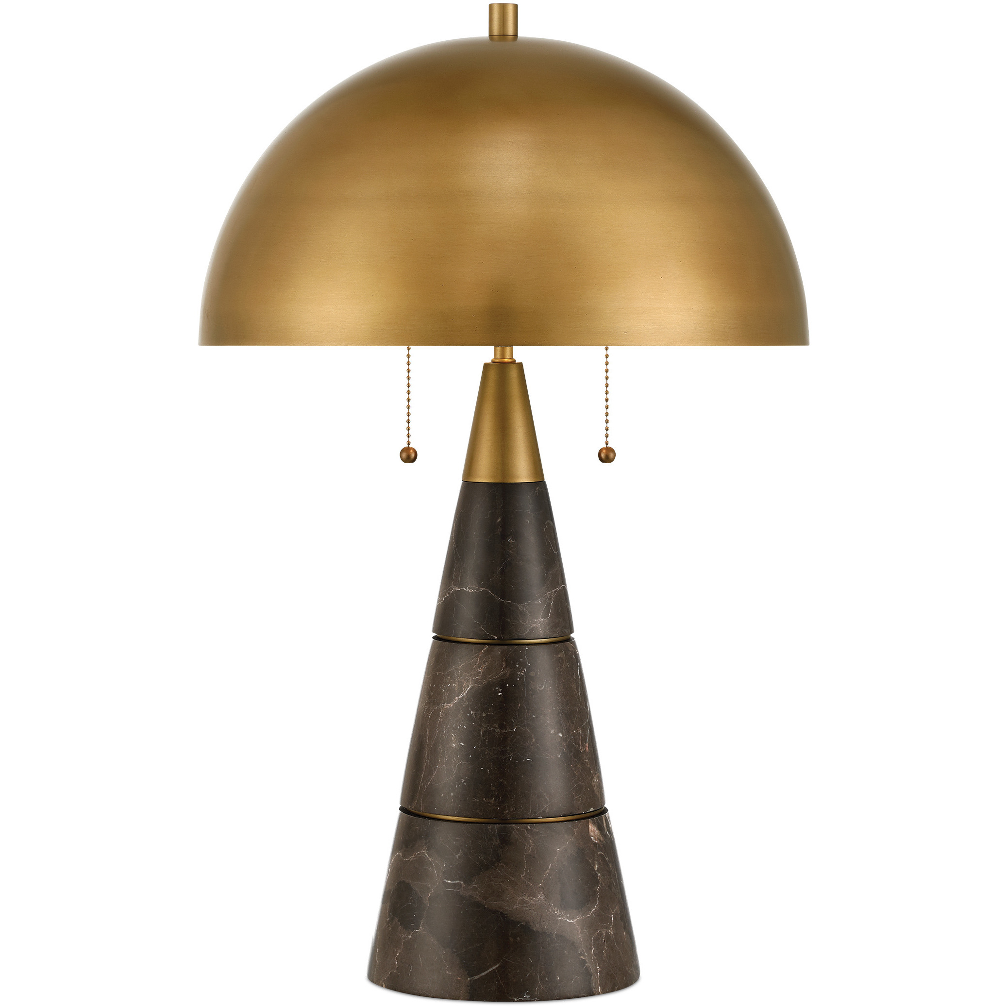 Edith 24 inch 7 watt Coffee Brown and Antique Brass Table Lamp Portable Light
