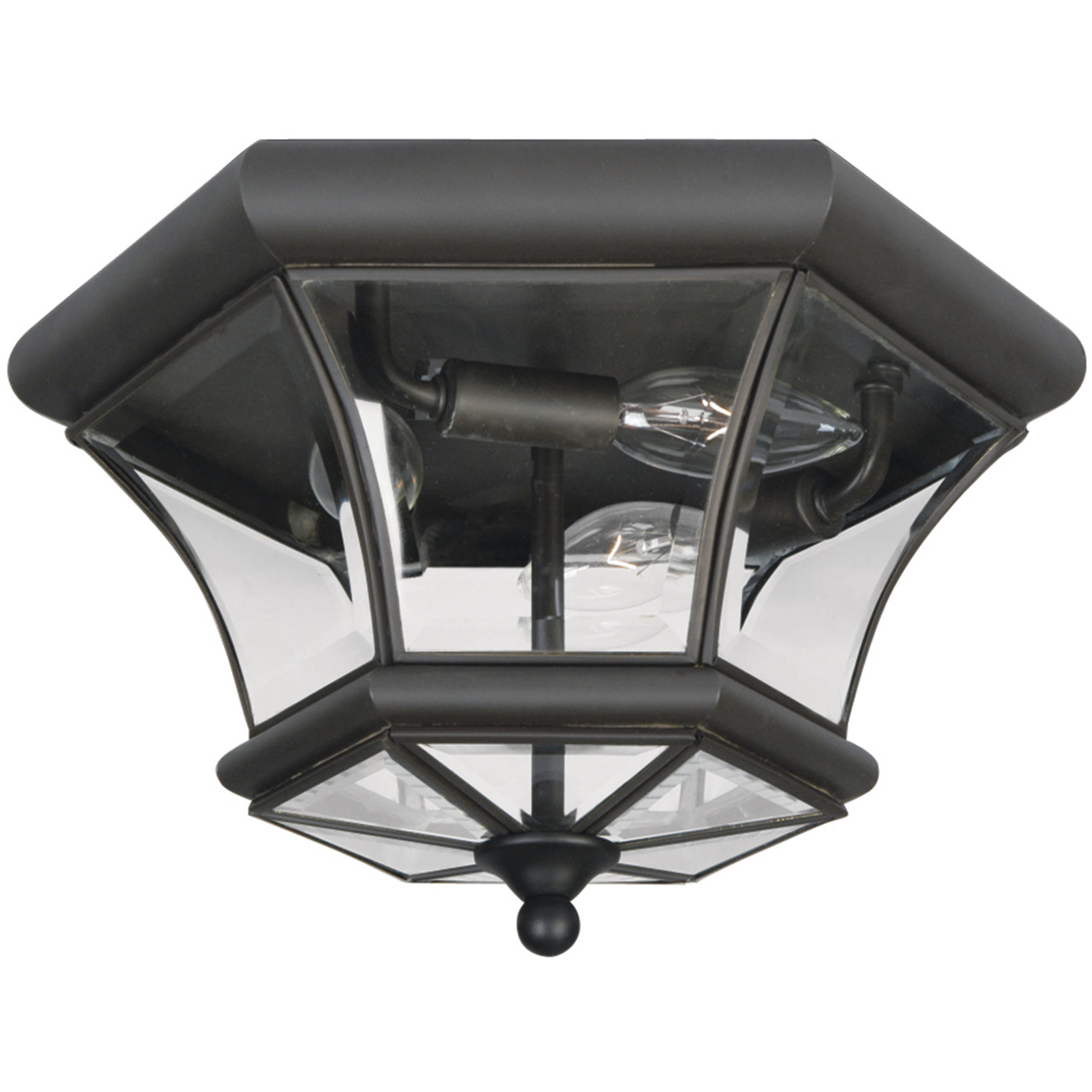 Monterey 3 Light 12.5 inch Bronze Flush Mount Ceiling Light