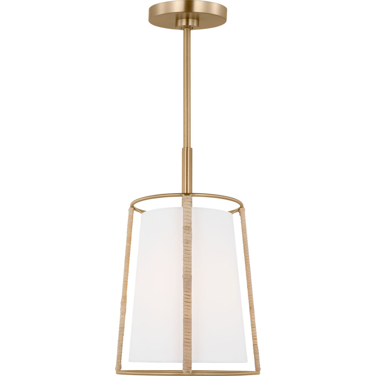 Drew & Jonathan Cortes 1 Light 10 inch Satin Brass Hanging Shade Pendant Ceiling Light