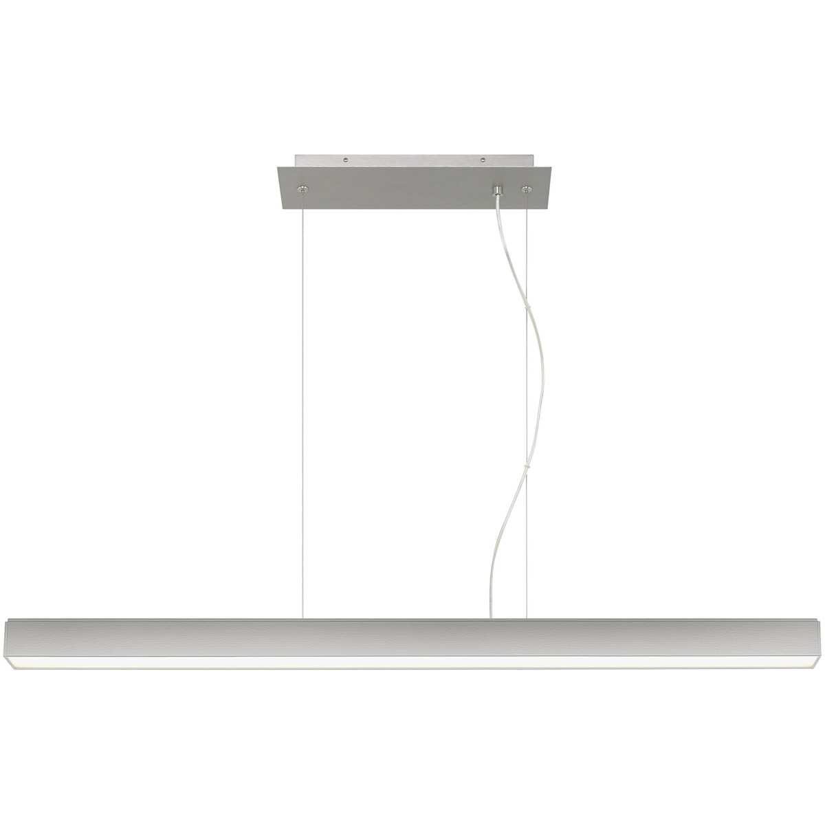 Knox LED 45.2 inch Satin Nickel Linear Suspension Ceiling Light in LED 2700K 277V, Integrated LED