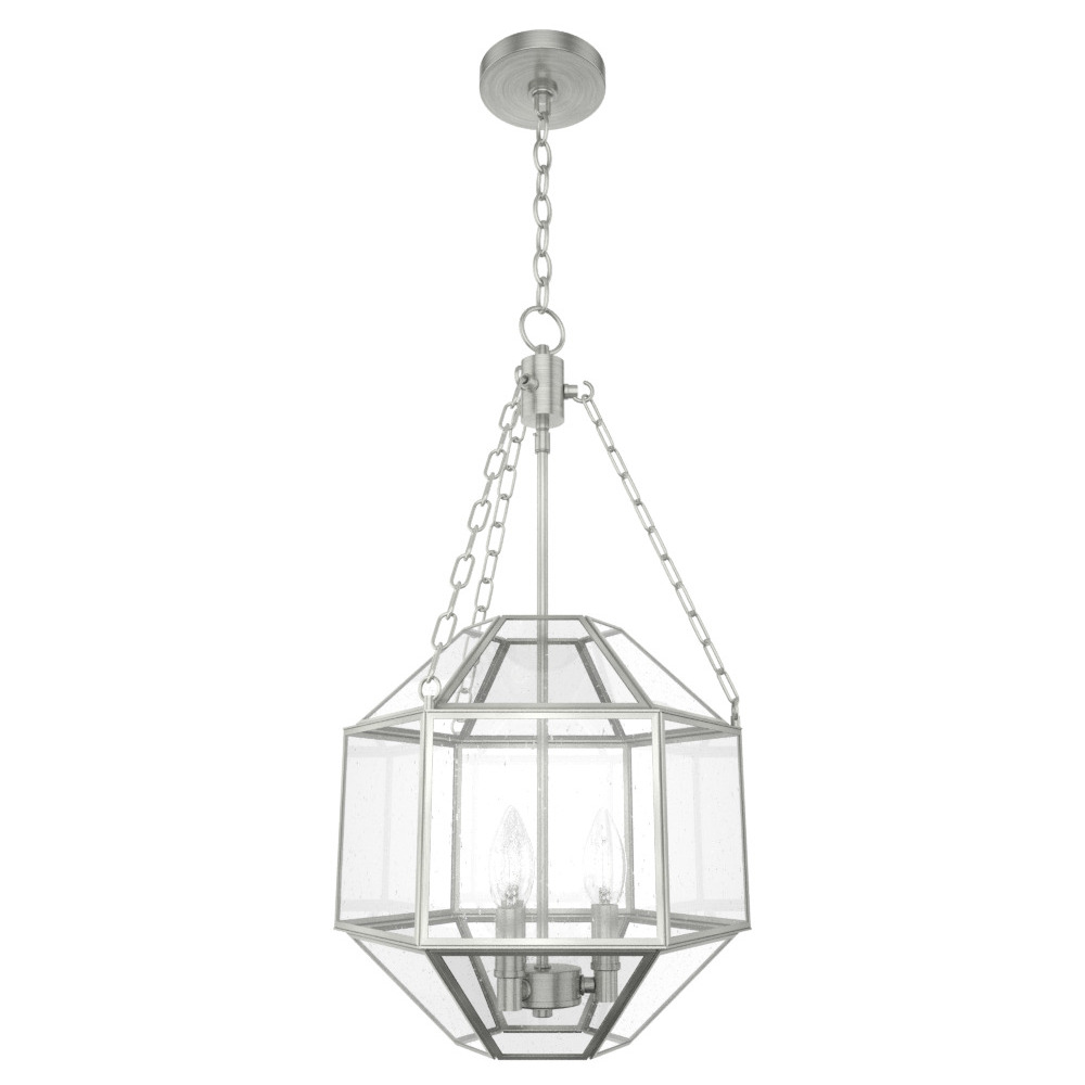 Indria 3 Light 15.5 inch Brushed Nickel Pendant Ceiling Light