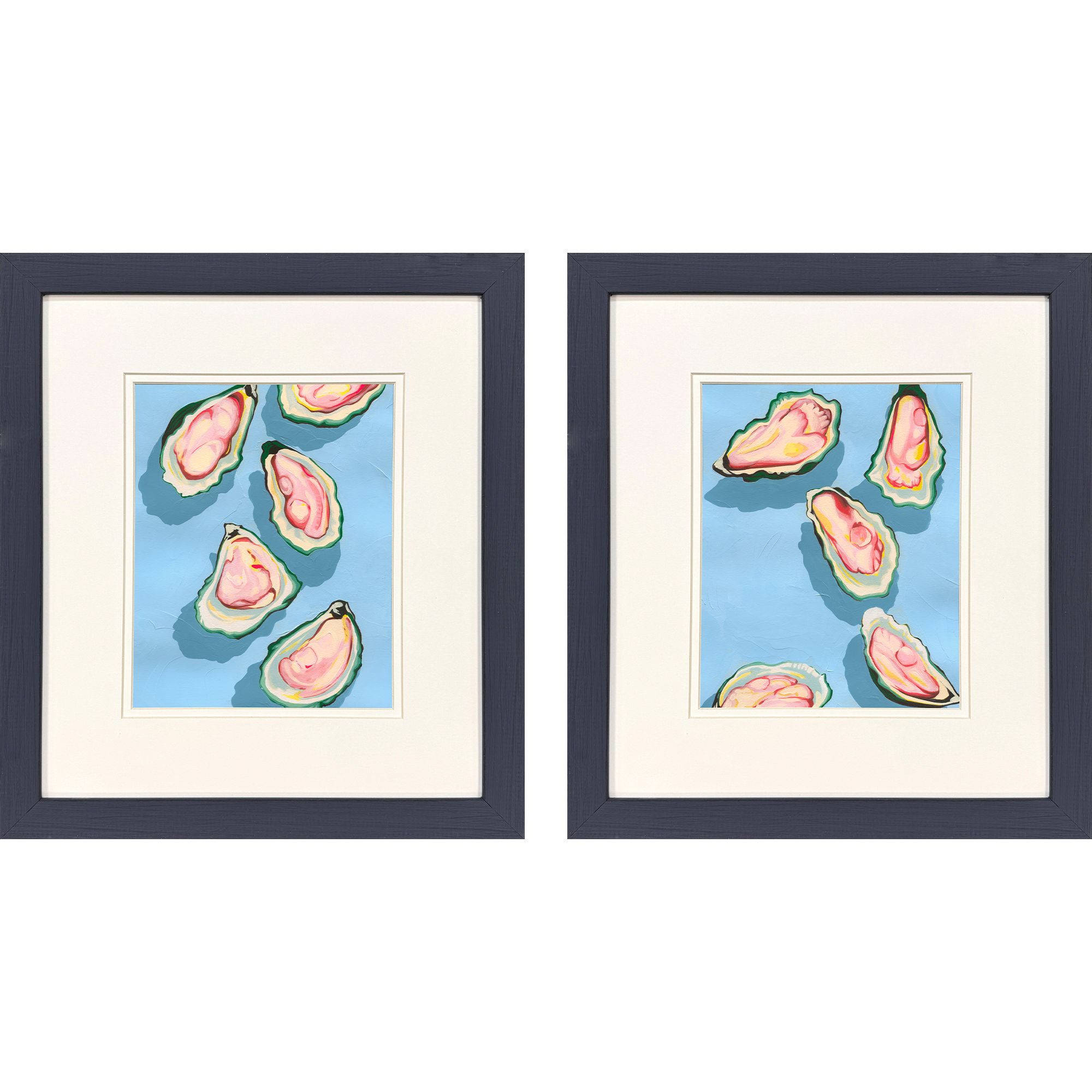 Summer Shucks Green and Pink and Blue and Yellow Framed Art, Propac