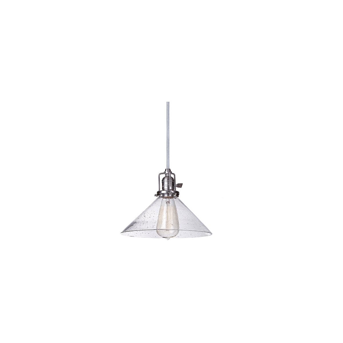 Union Square 1 Light 10 inch Pewter Pendant Ceiling Light in Satin Nickel, Clear Bubble