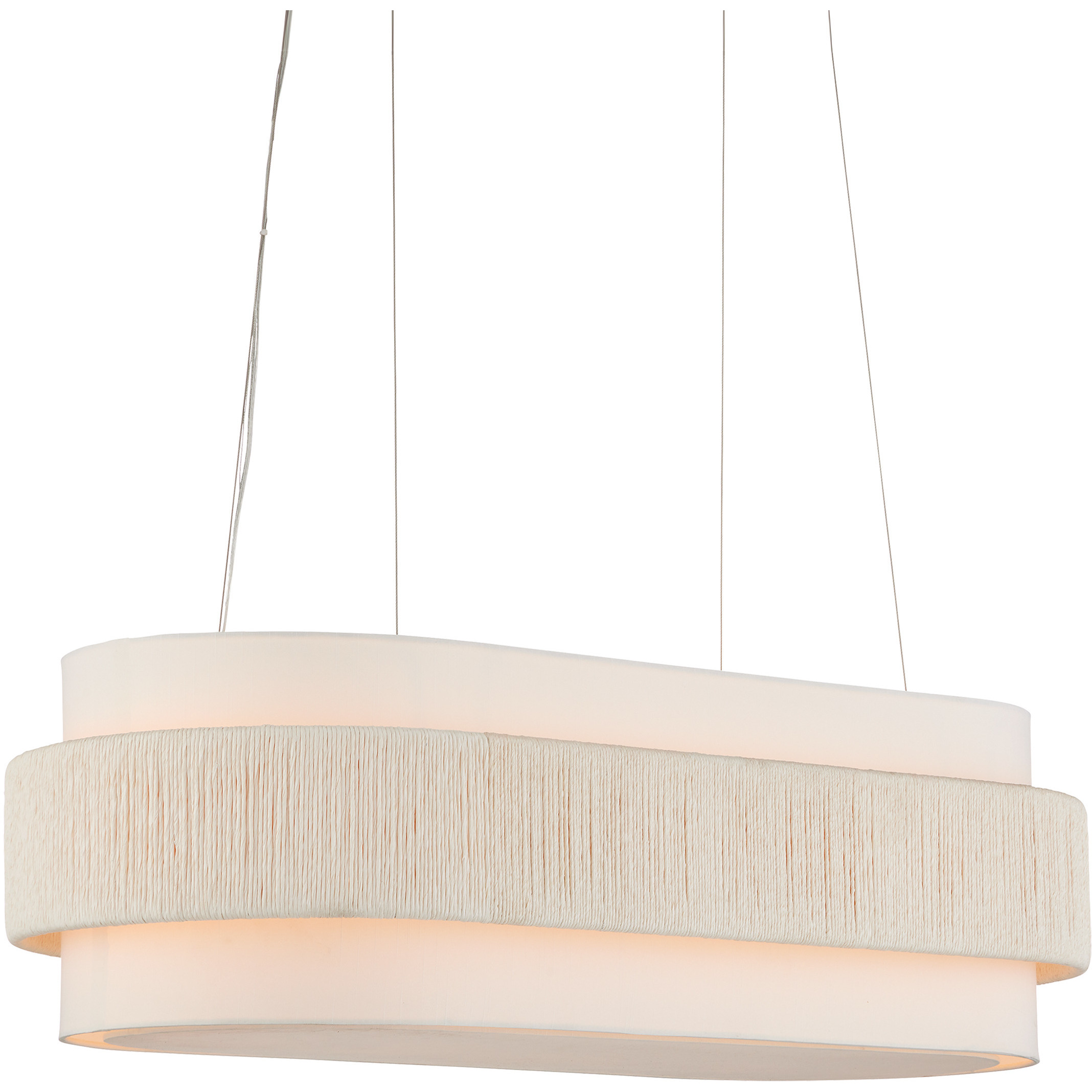Monreale 5 Light 39.5 inch Sugar White Oval Chandelier Ceiling Light