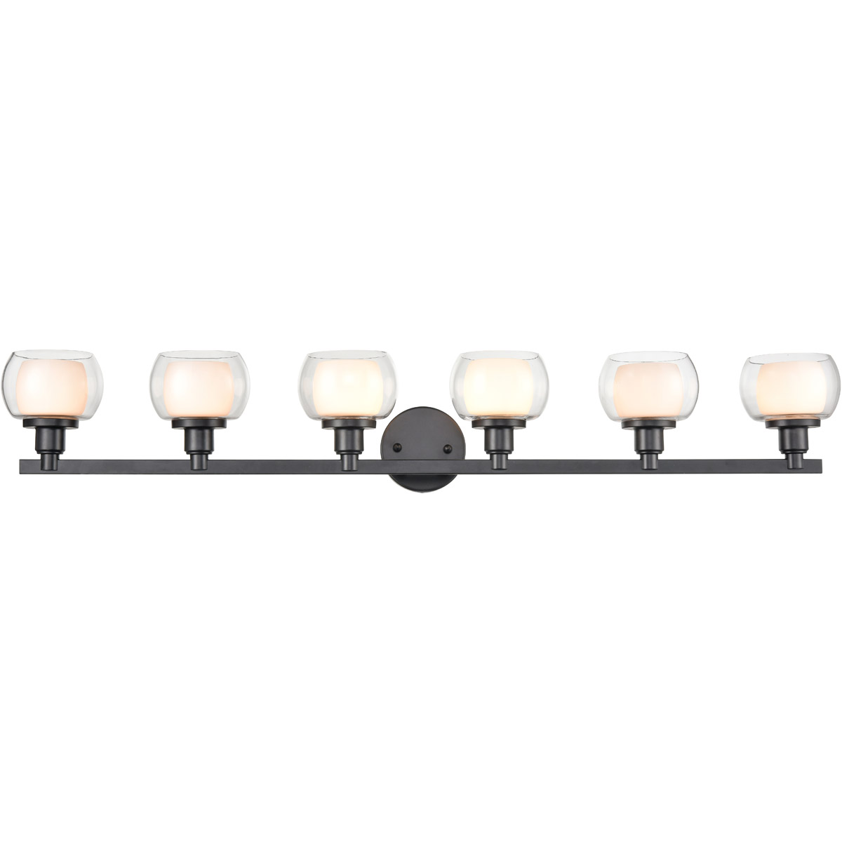 Cairo 6 Light 44.75 inch Matte Black Bath Vanity Light Wall Light in Bulb Not Included