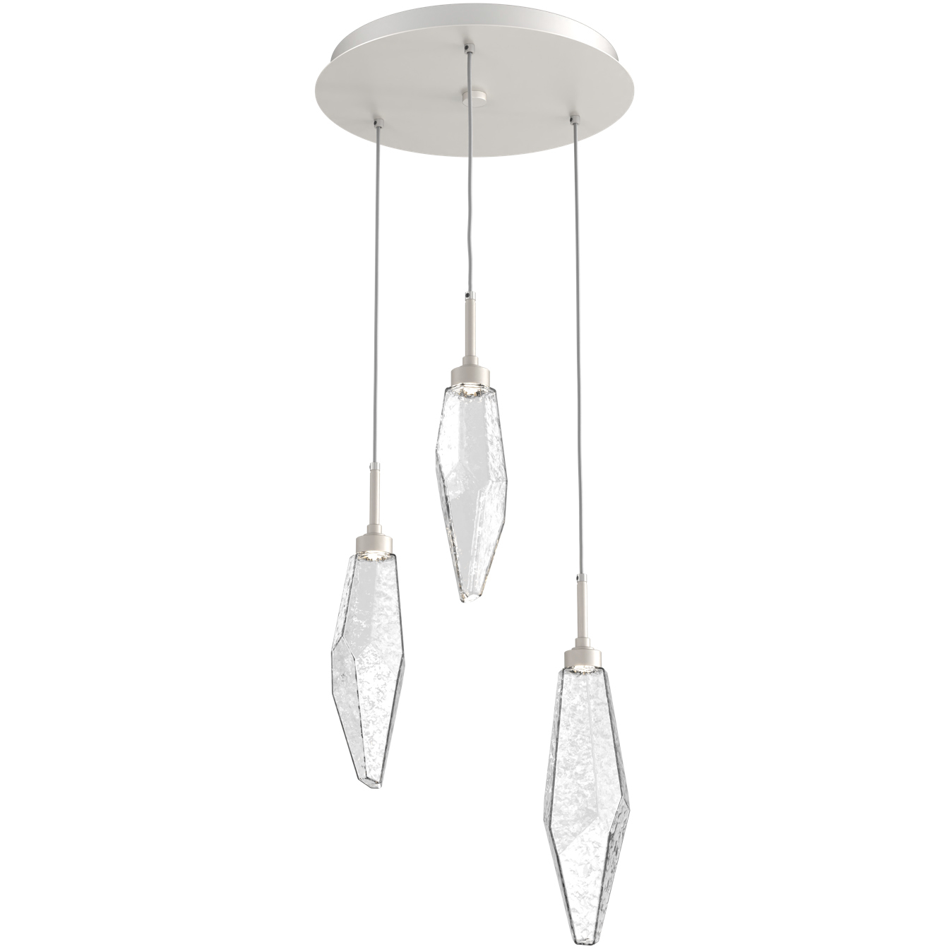 Bergy 16in LED 3000K/3500K/4000K/5000K Mini Pendant in Black with Radiance Crystal Dust main image 1