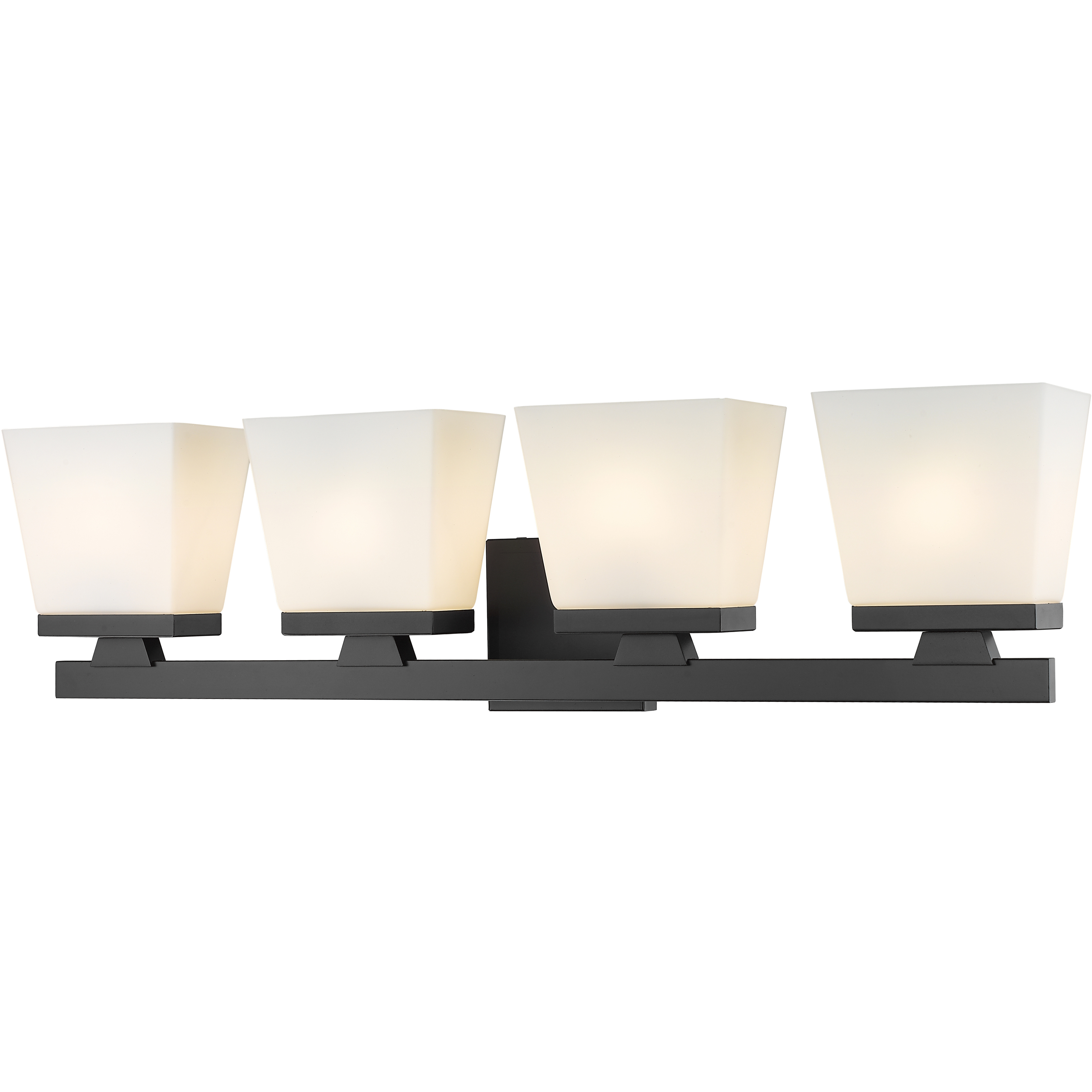 Astor 4 Light 29 inch Matte Black Vanity Wall Light