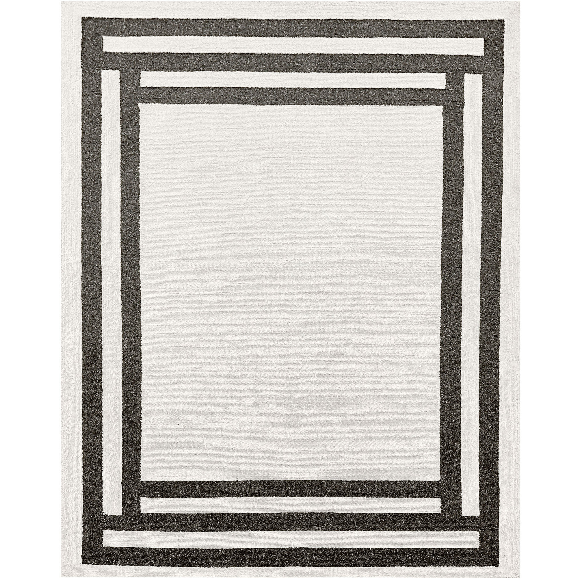 Kali 130 X 94 inch Black/White Rug in 8 x 11