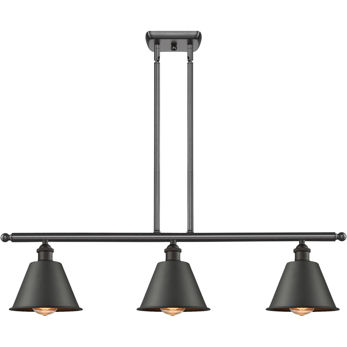 Ballston Smithfield 3 Light 36 inch Antique Brass Island Light Ceiling Light in Incandescent, Ballston