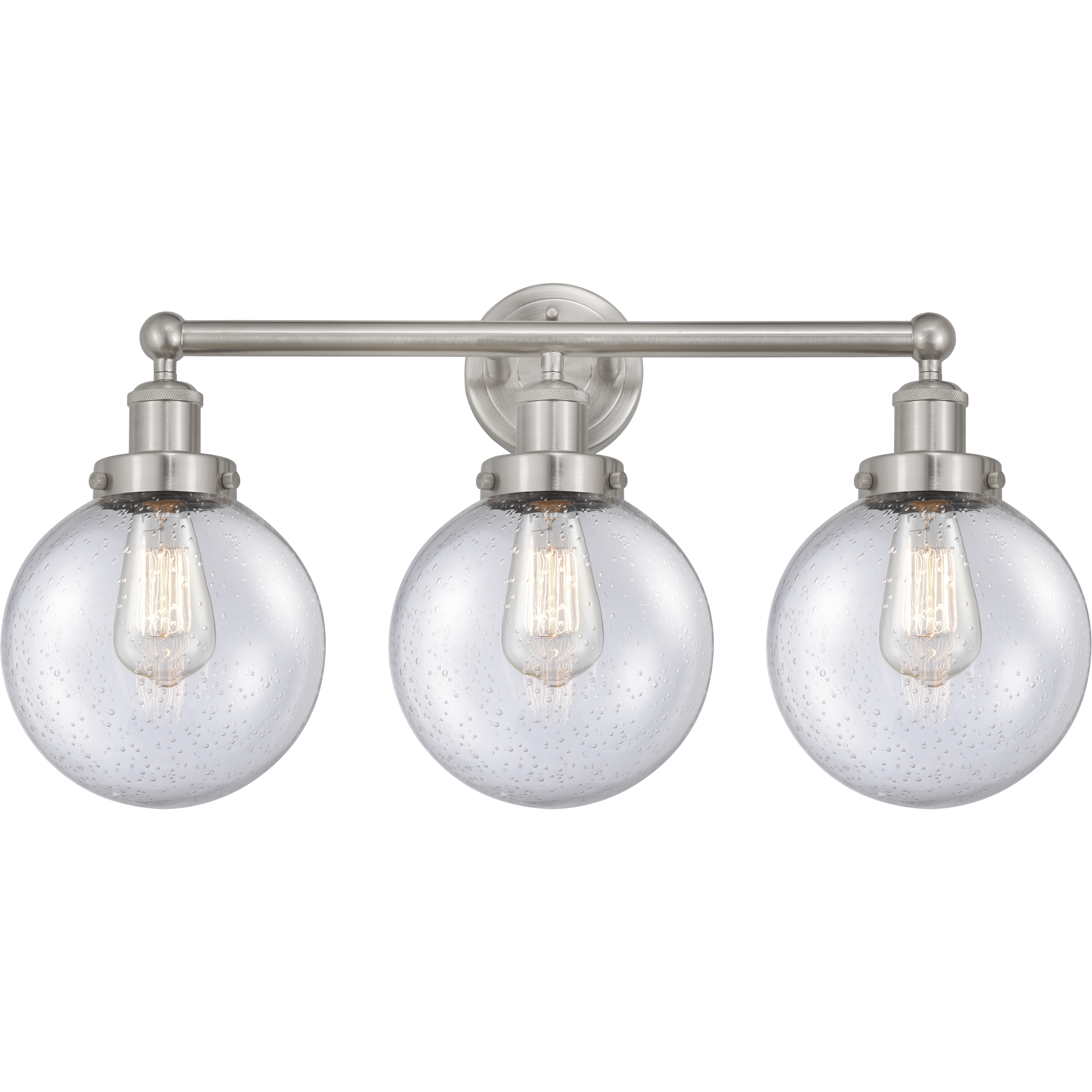 Beacon 3 Light 24.5 inch Brushed Satin Nickel Bath Vanity Light Wall Light