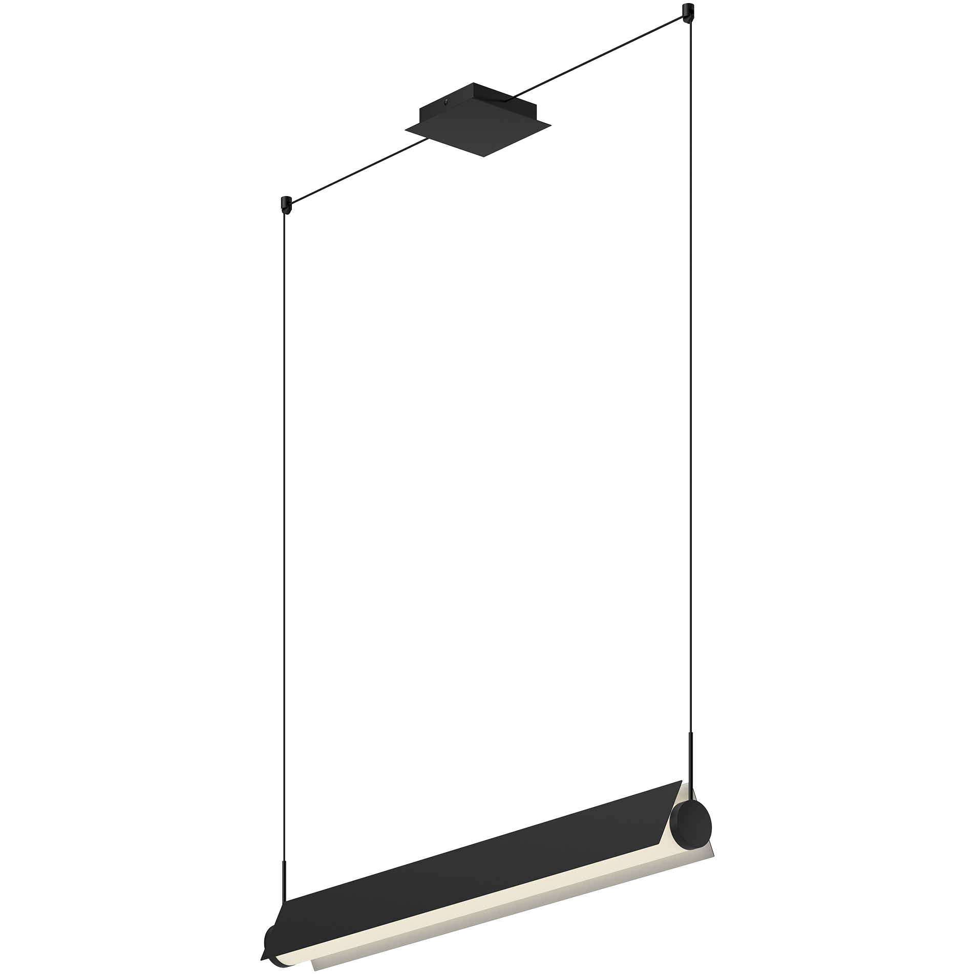 Phoenix LED 36 inch Black and White Linear Pendant Ceiling Light