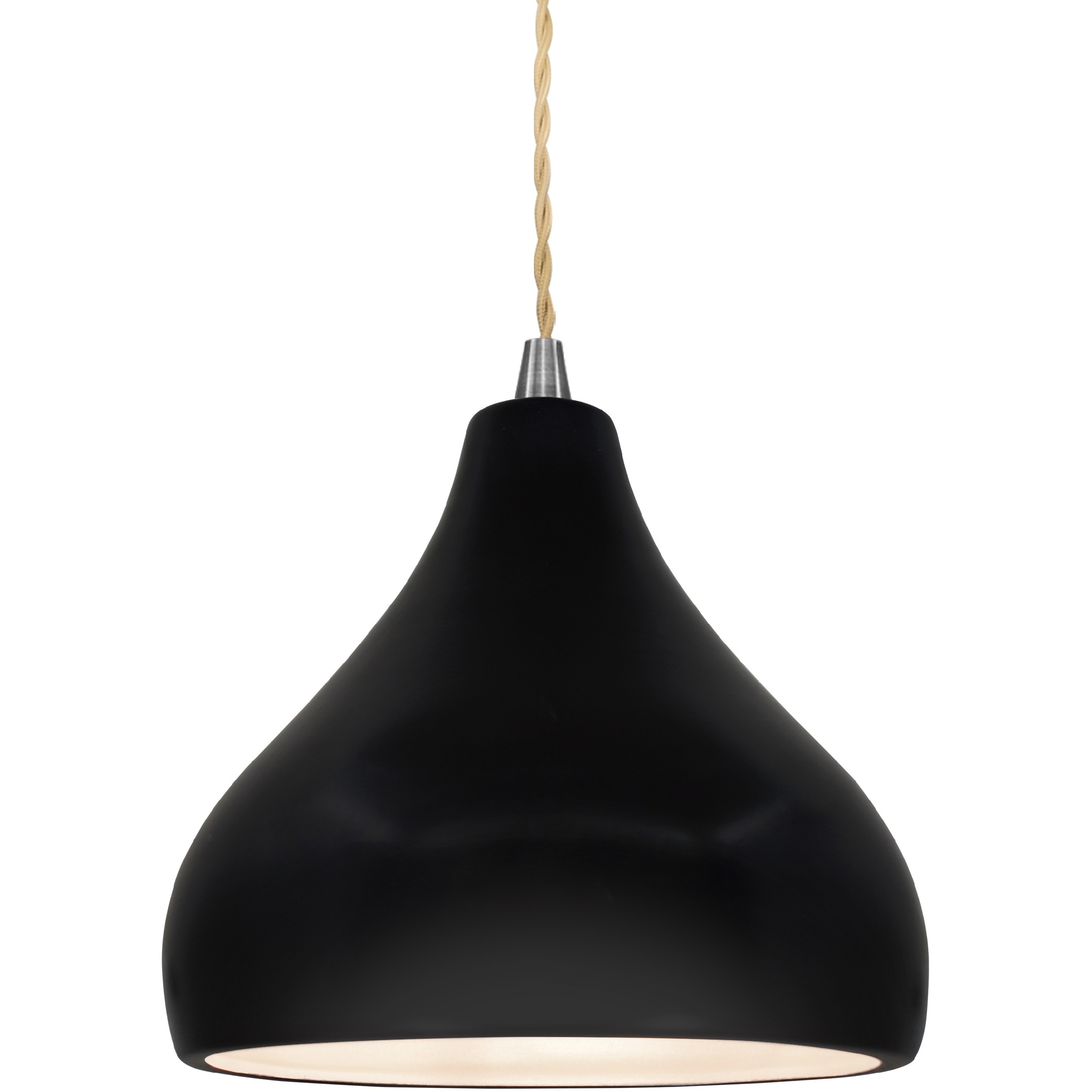 Radiance 1 Light 8 inch Carbon Matte Black and Brushed Nickel Pendant Ceiling Light