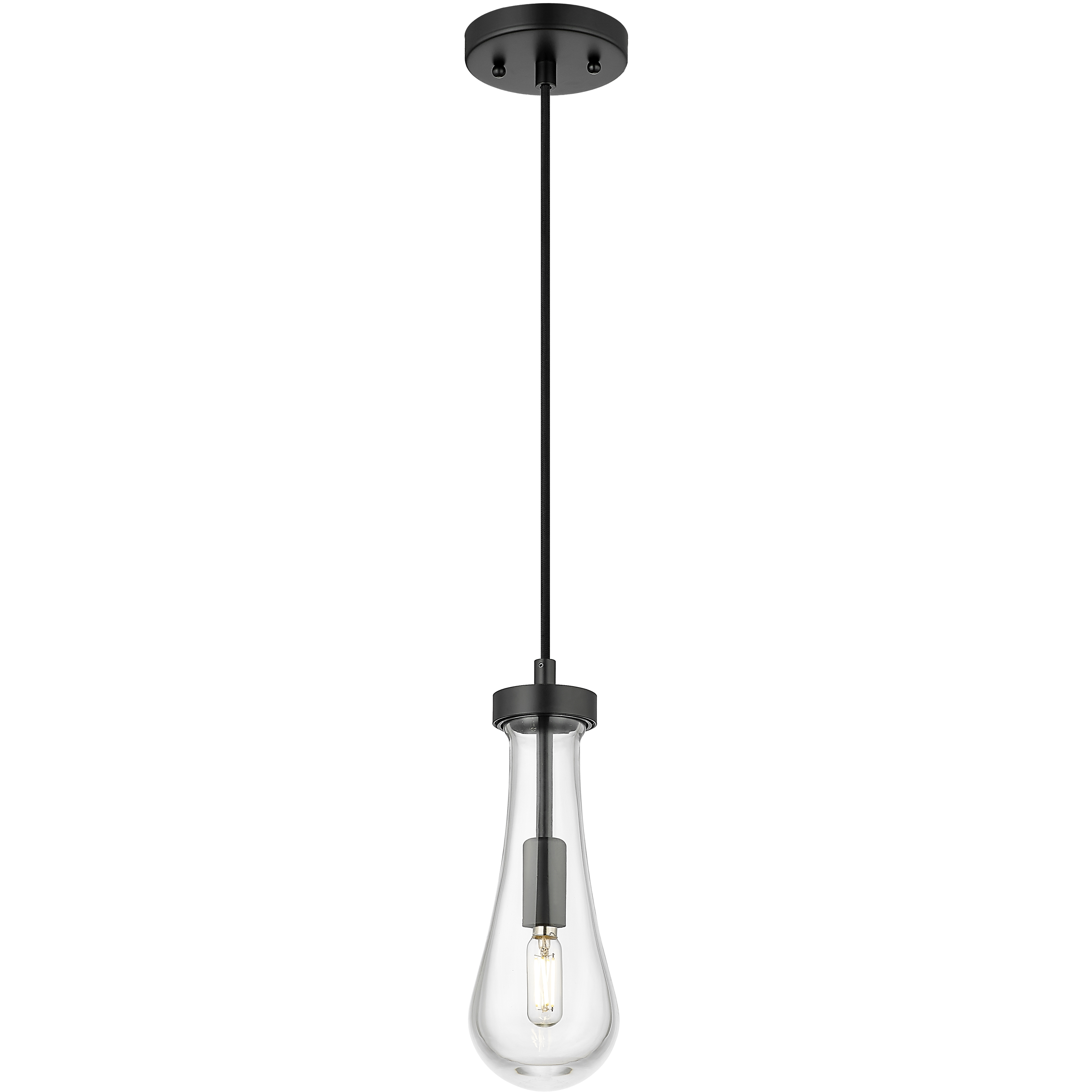 Owego 1 Light 4.75 inch Matte Black Pendant Ceiling Light in Clear Glass