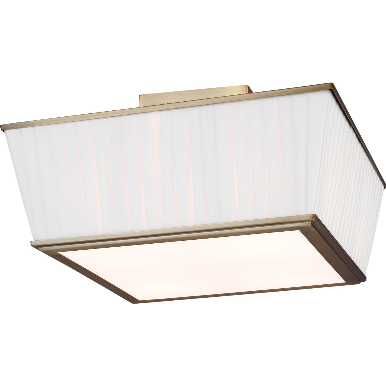 Esther 4 Light 14.25 inch Time Worn Brass Flush Mount Ceiling Light