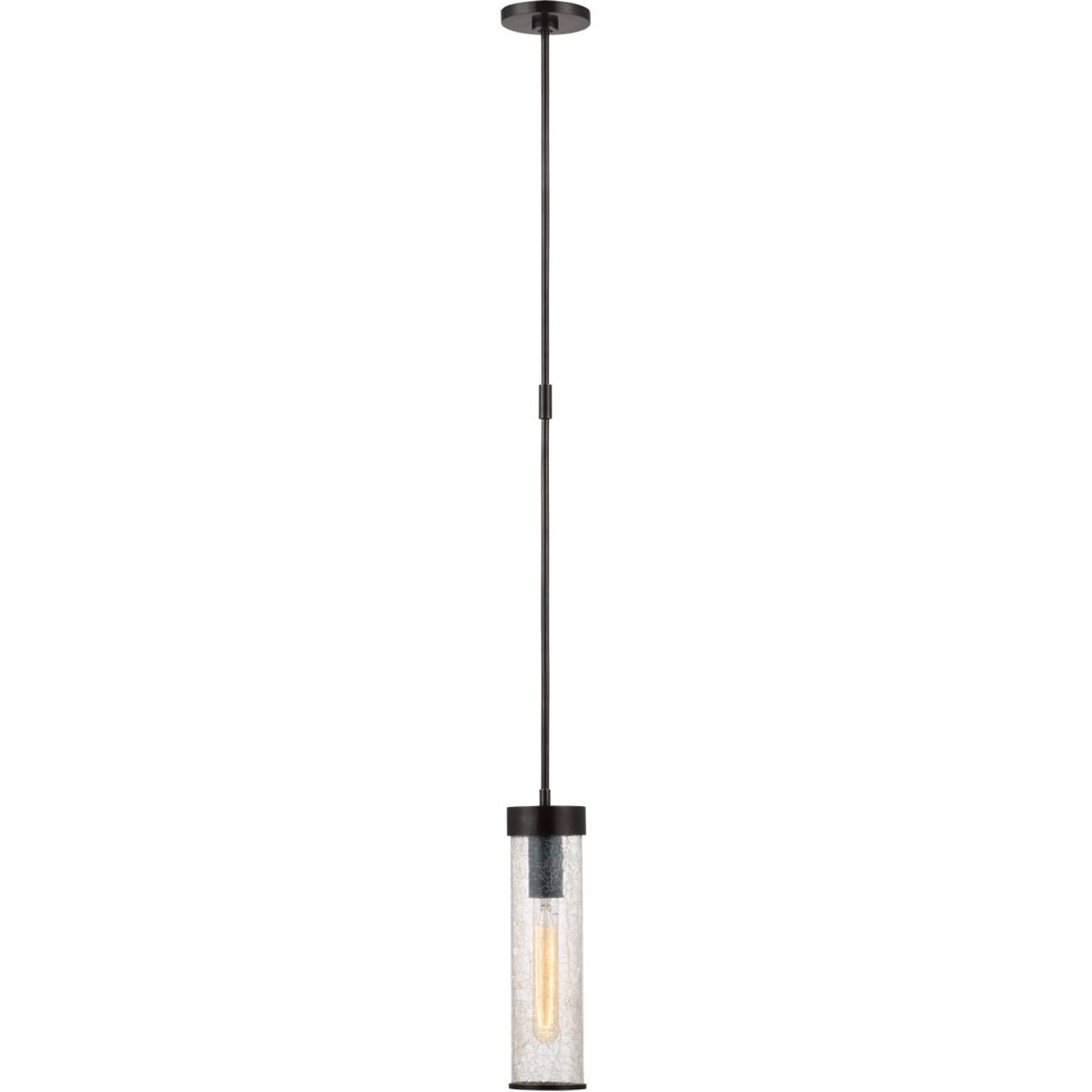 Kelly Wearstler Liaison LED 3.5 inch Bronze Pendant Ceiling Light in Crackle Glass