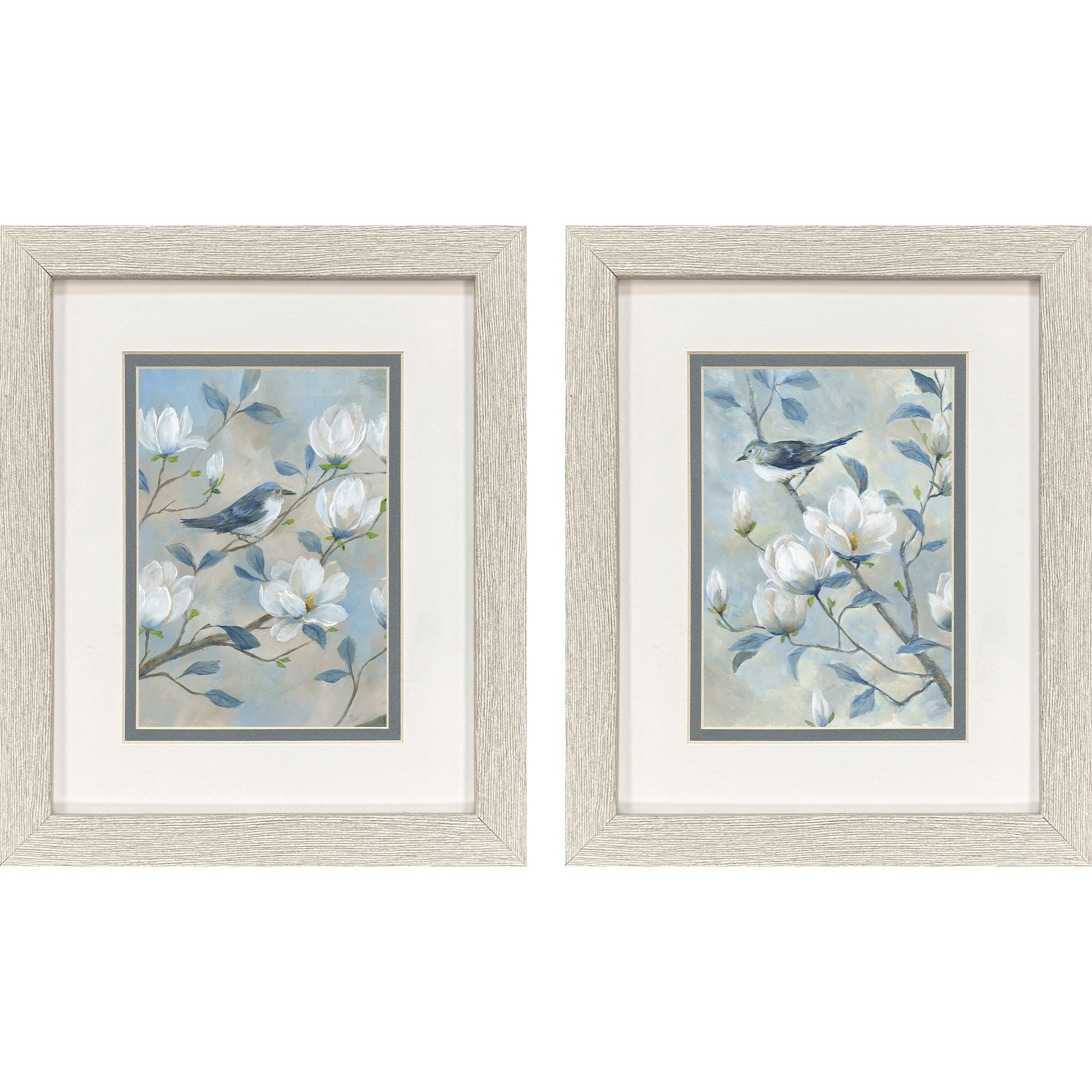 Spring Song Blue and Beige and Brown Framed Art, Propac