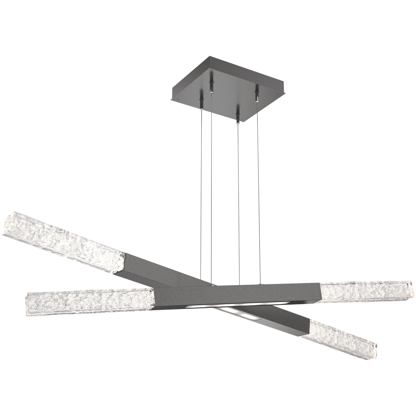 Axis LED 47.9 inch Graphite Linear Pendant Ceiling Light in 3000K LED, Moda Double