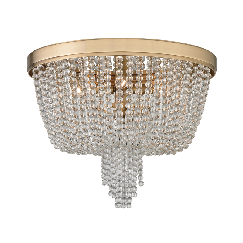 Royalton 4 Light 18.25 inch Aged Brass Flush Mount Ceiling Light