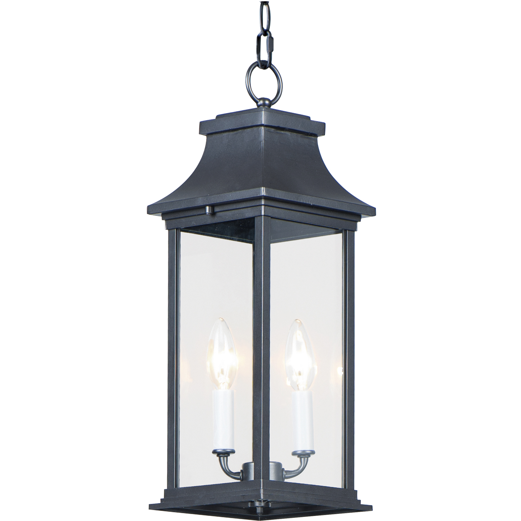 Vicksburg 2 Light 6.75 inch Black Outdoor Hanging Lantern