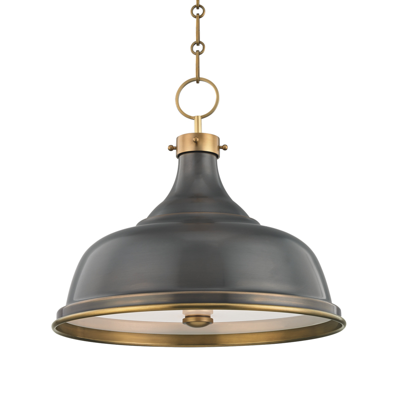 Metal No.1 3 Light 18 inch Aged/Antique Distressed Bronze Pendant Ceiling Light