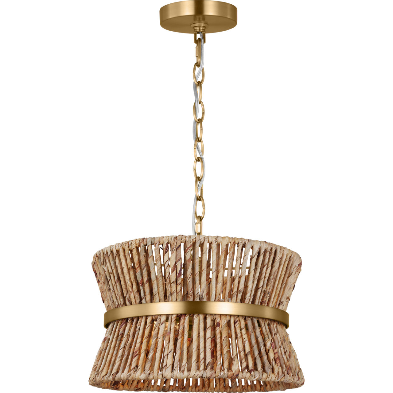 Drew & Jonathan Thurlo 2 Light 14 inch Satin Brass Hanging Shade Pendant Ceiling Light