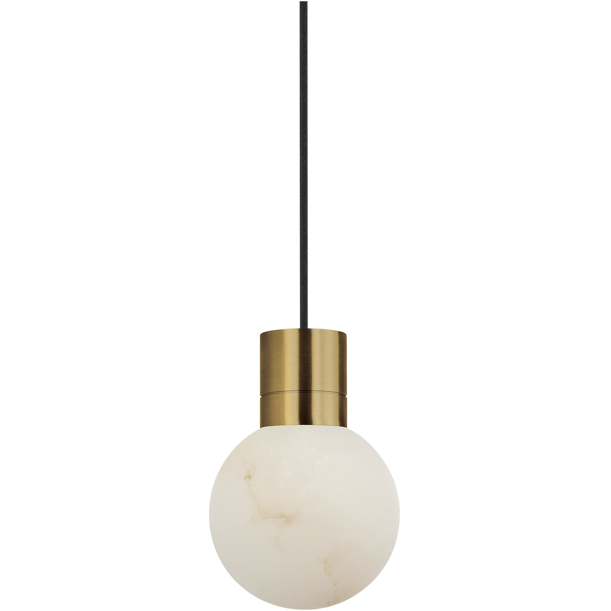 Sean Lavin Mina 1 Light 5 inch Hand Rubbed Antique Brass Line-Voltage Pendant Ceiling Light in Black Cord