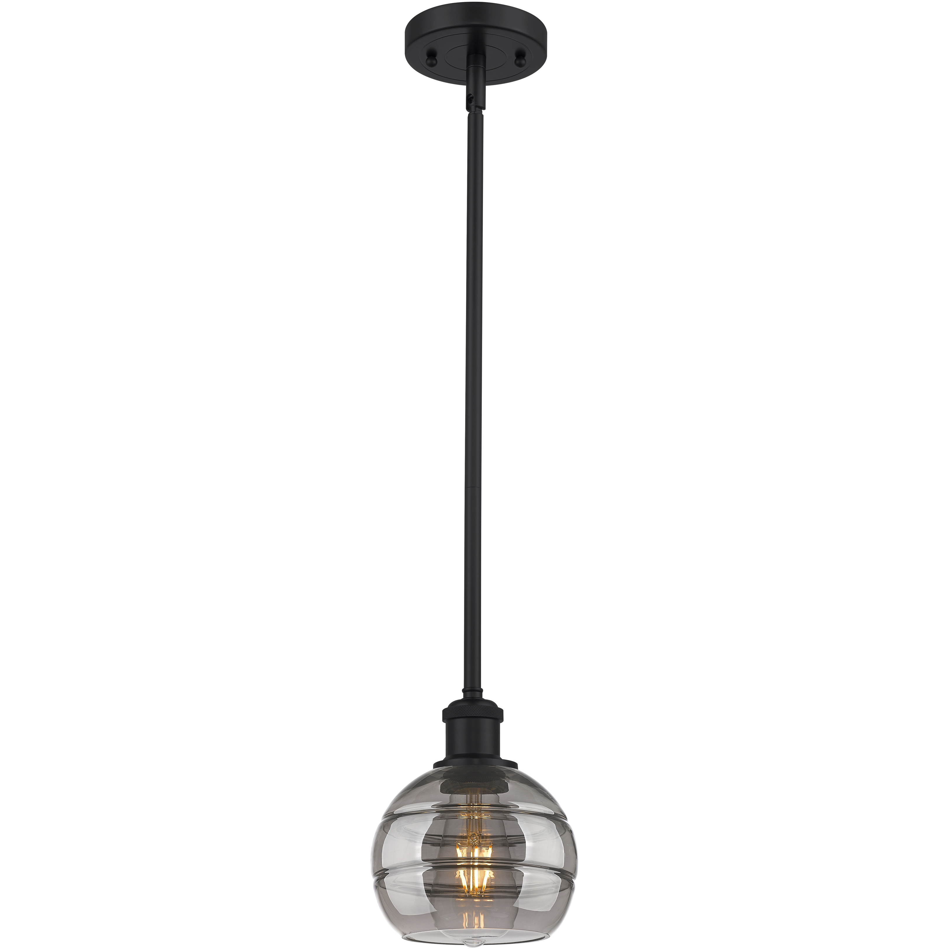 Ballston Rochester 1 Light 5.88 inch Matte Black Stem Hung Mini Pendant Ceiling Light