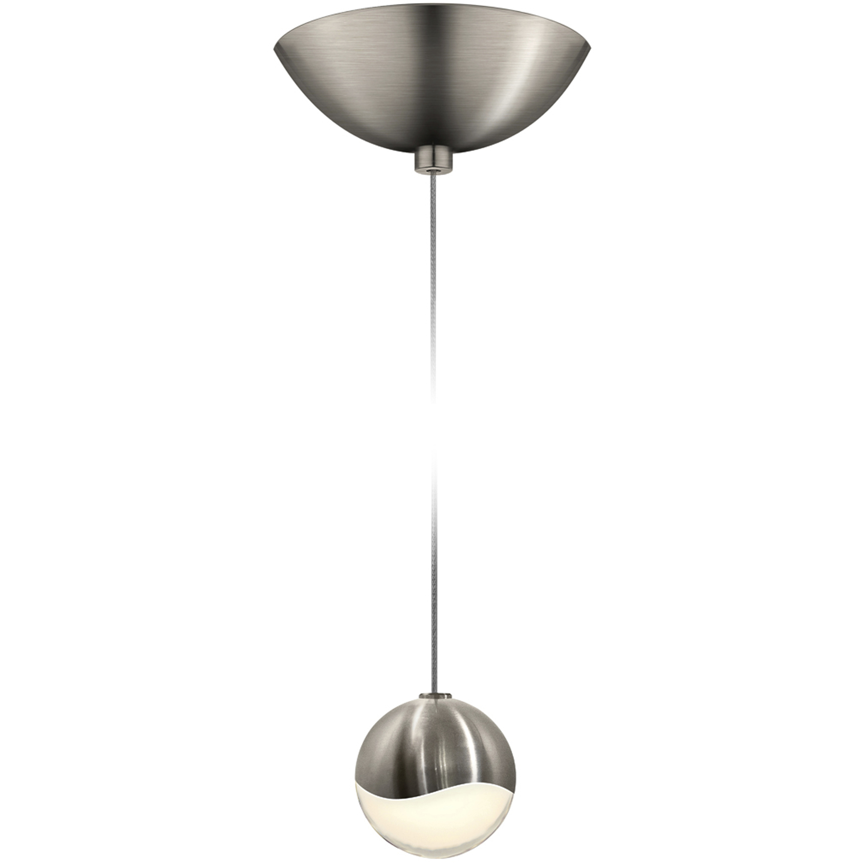Grapes LED 2.5 inch Satin Nickel Pendant Ceiling Light in Small