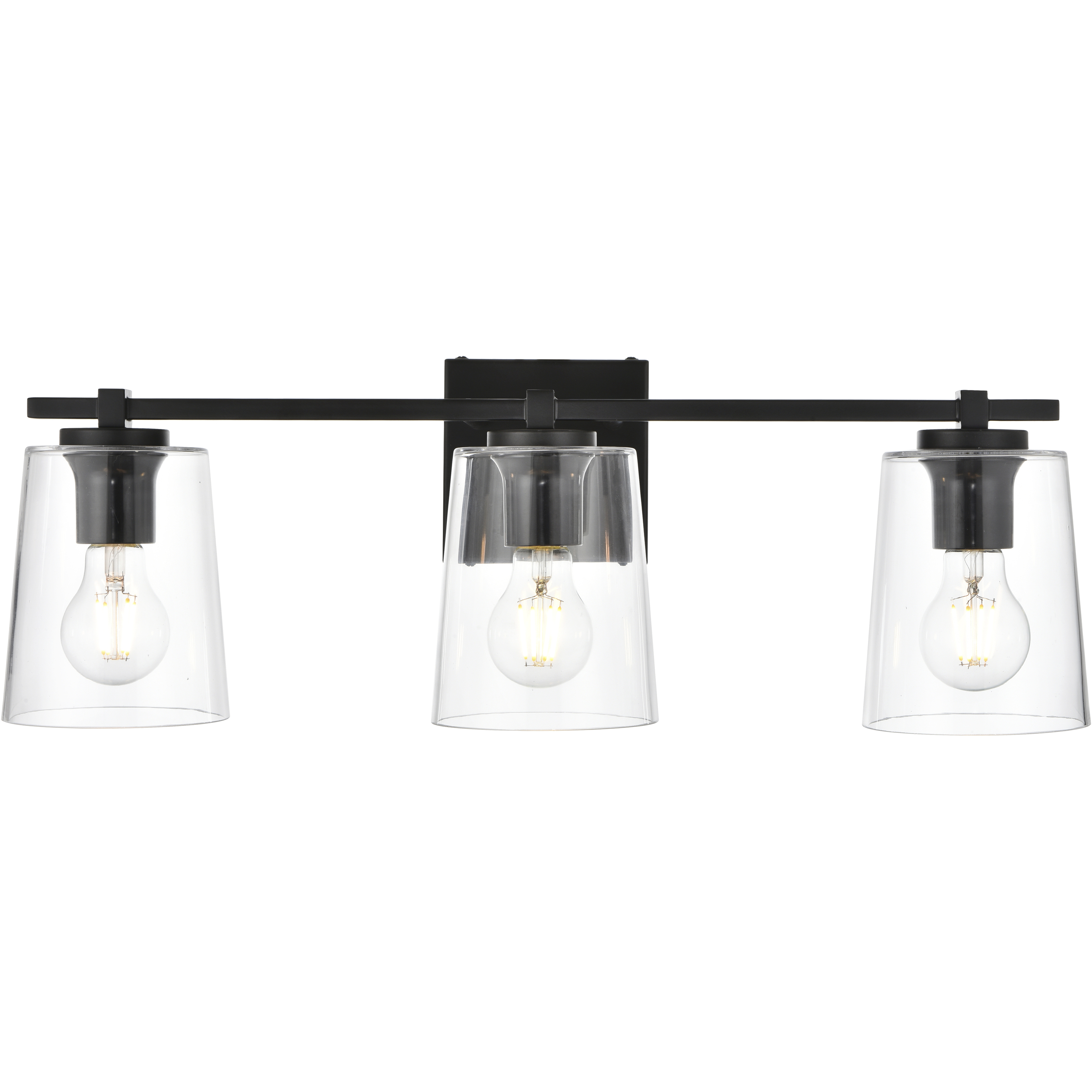 Kacey 3 Light 23 inch Black Bath Sconce Wall Light