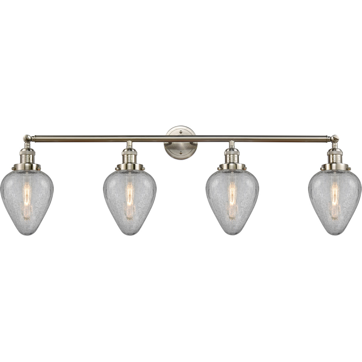 Franklin Restoration Geneseo 4 Light 43 inch Brushed Satin Nickel Bath Vanity Light Wall Light, Franklin Restoration