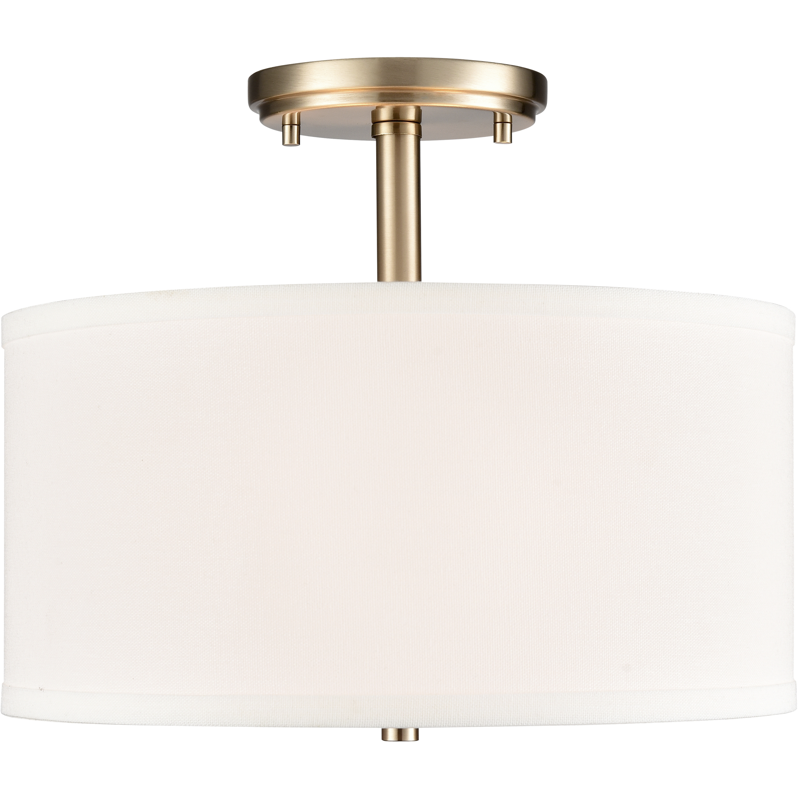 Guyten 2 Light 13 inch Modern Gold Semi-Flush Mount Ceiling Light