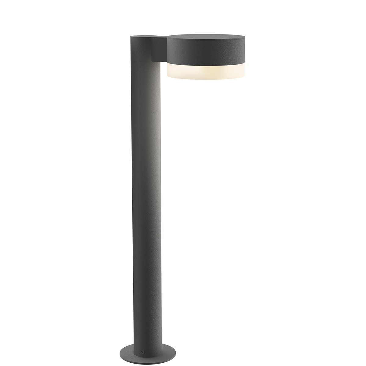 REALS 12 VAC Textured Gray Bollard