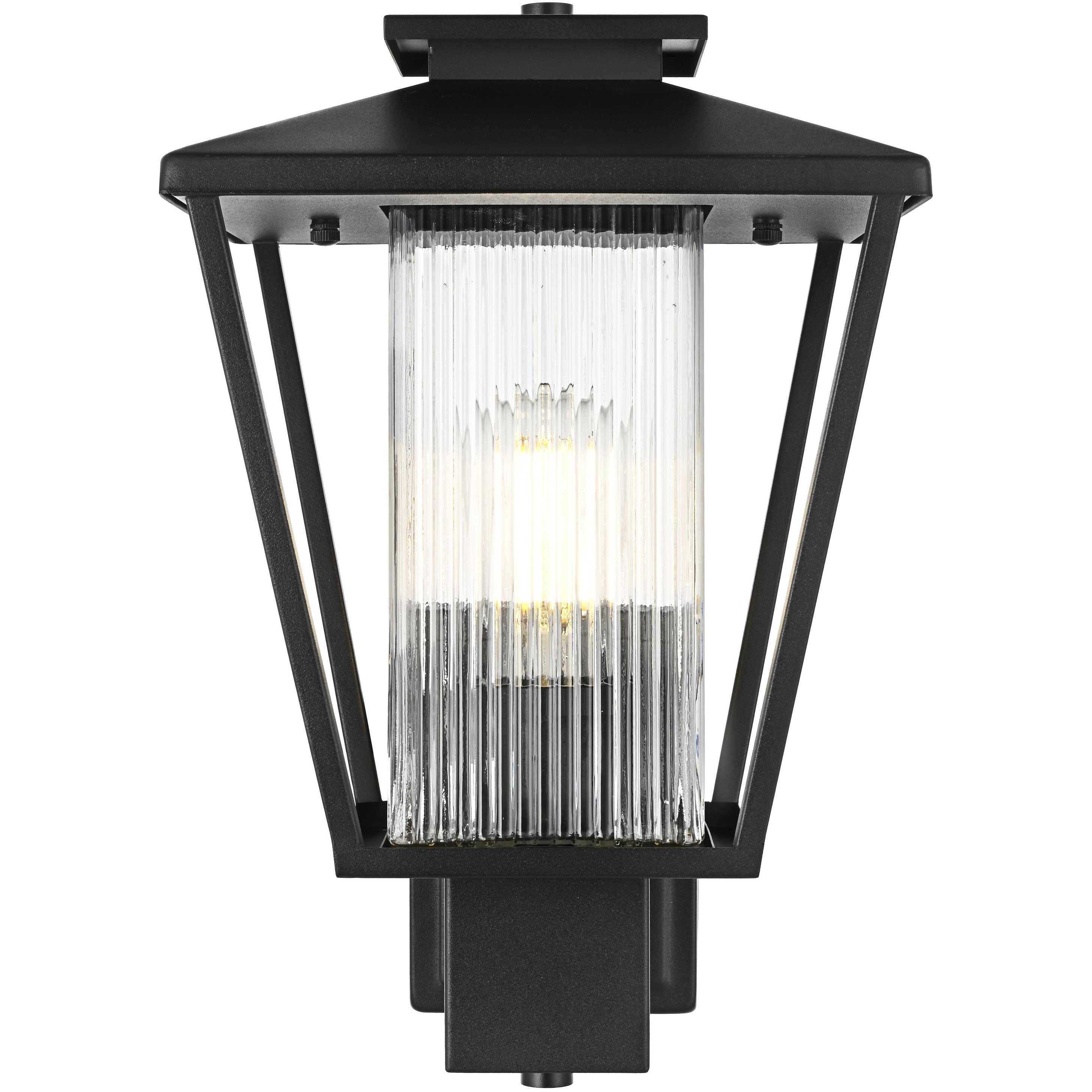 Gaul 1 Light 15 inch Black Outdoor Wall Sconce