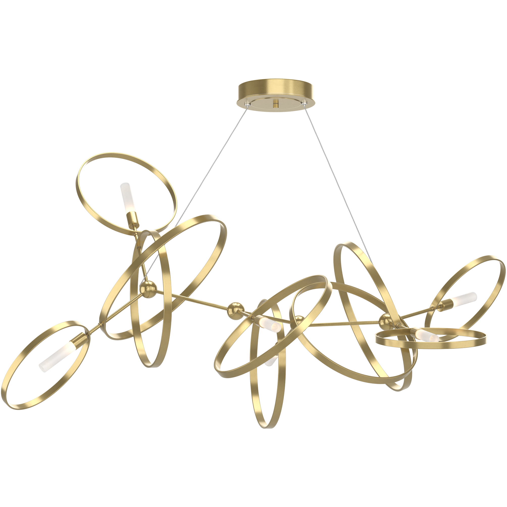 Celesse 6 Light 59.7 inch Modern Brass and Modern Brass Pendant Ceiling Light
