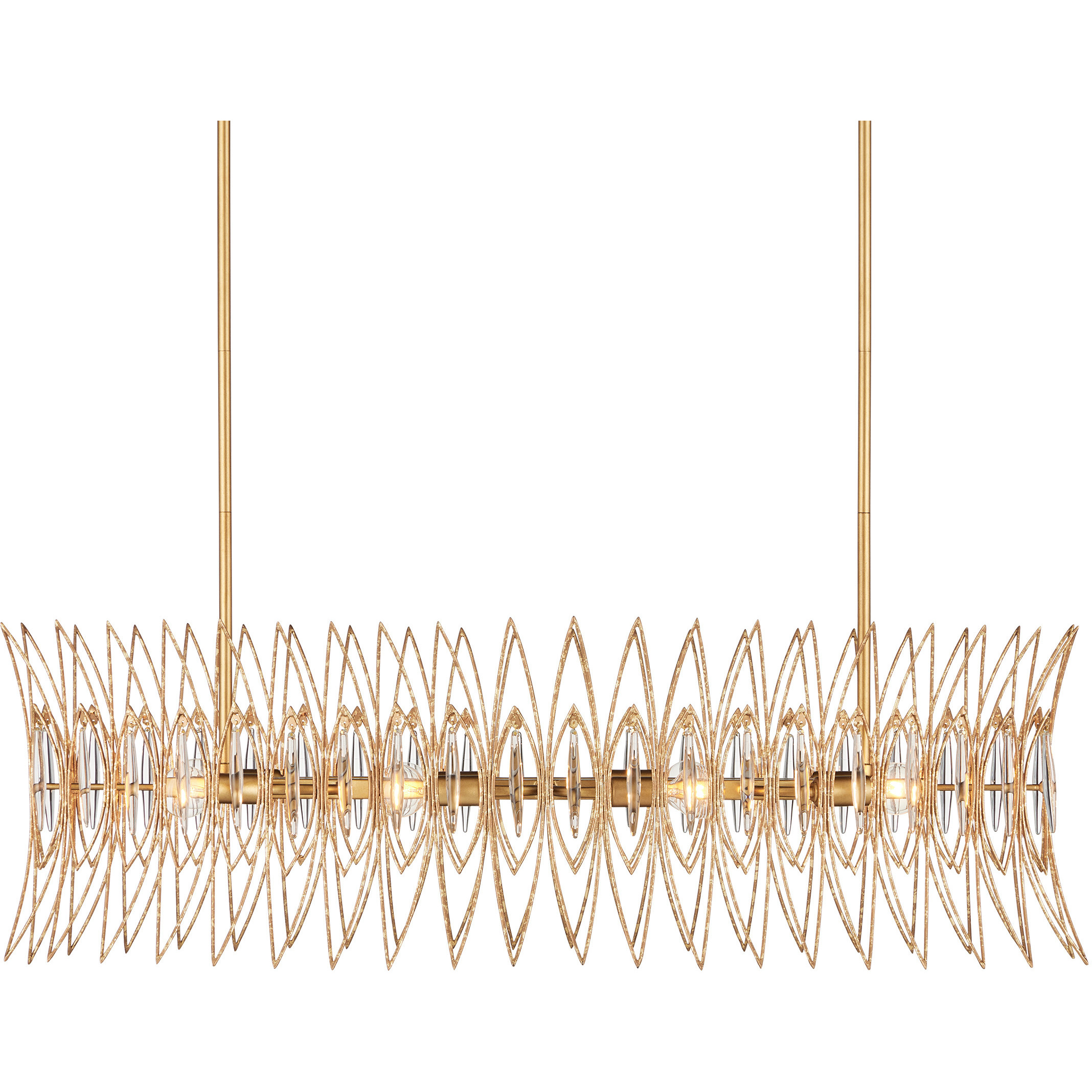 Marquise 8 Light 40 inch Luxor Gold Chandelier Ceiling Light