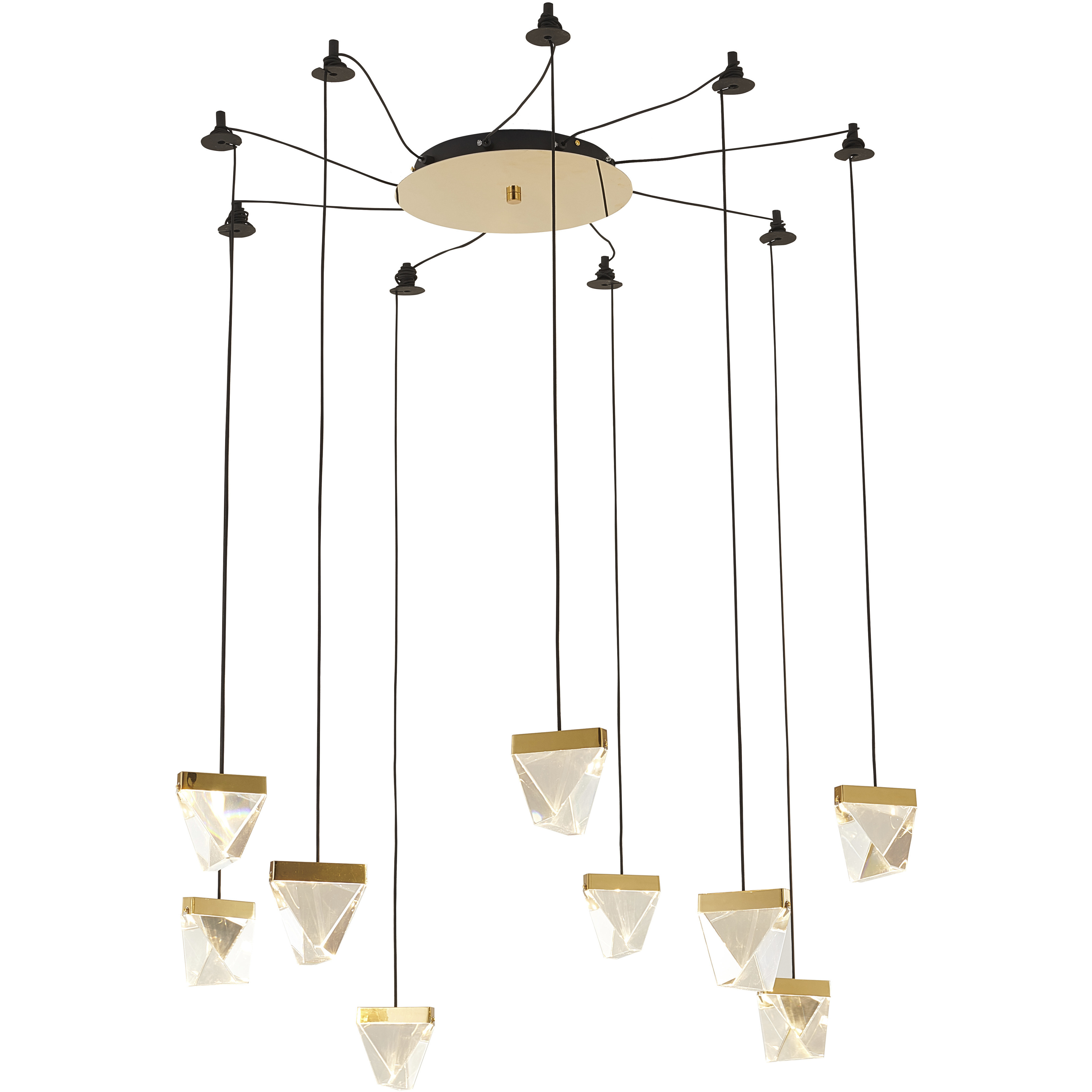 Canada LED 32 inch Black and Gold Chandelier Ceiling Light