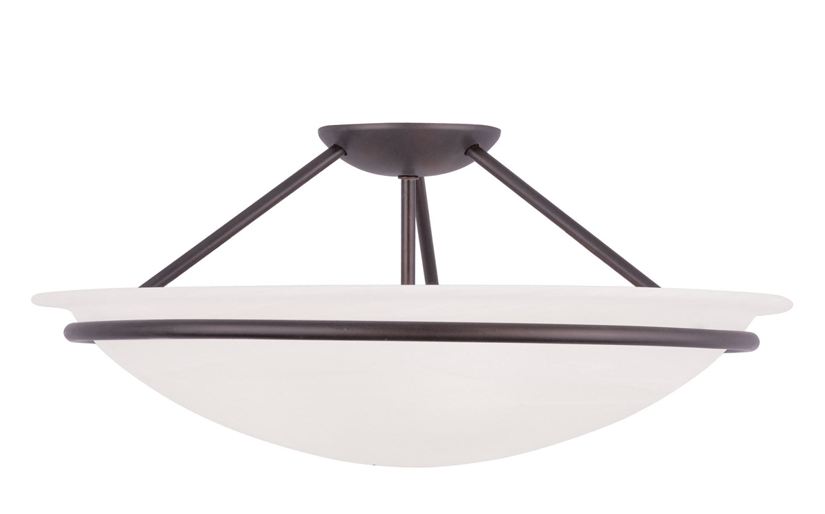 Newburgh 3 Light 20 inch Bronze Semi-Flush Mount Ceiling Light