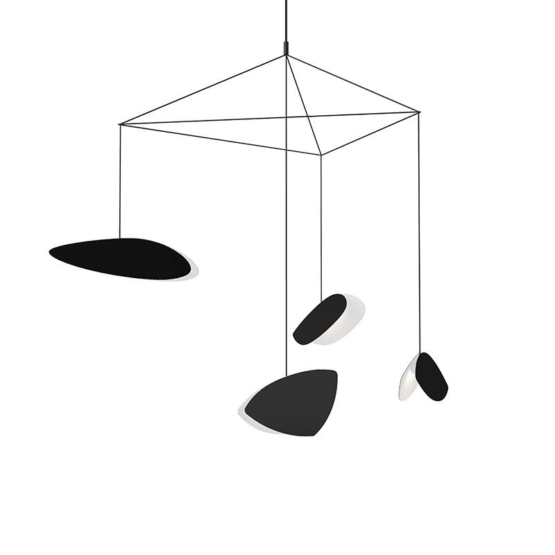Papillons LED 31 inch Satin Black Pendant Ceiling Light