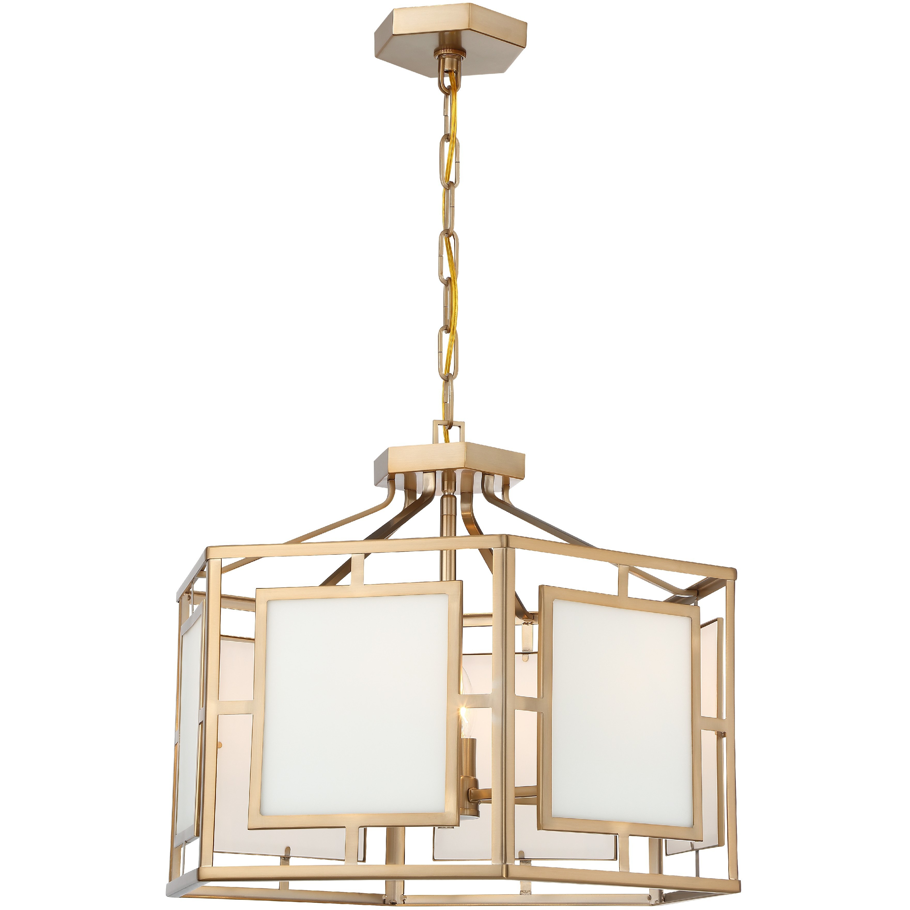 Hillcrest 6 Light 22 inch Vibrant Gold Lantern Chandelier Ceiling Light
