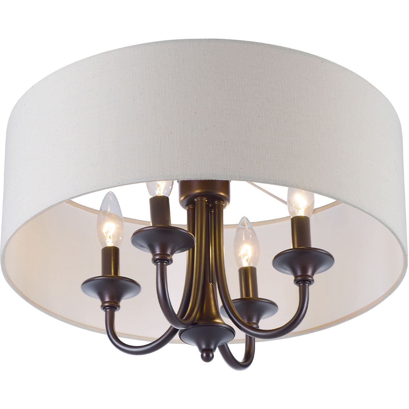 Bongo 4 Light 18 inch Oil Rubbed Bronze Semi-Flush Mount Ceiling Light
