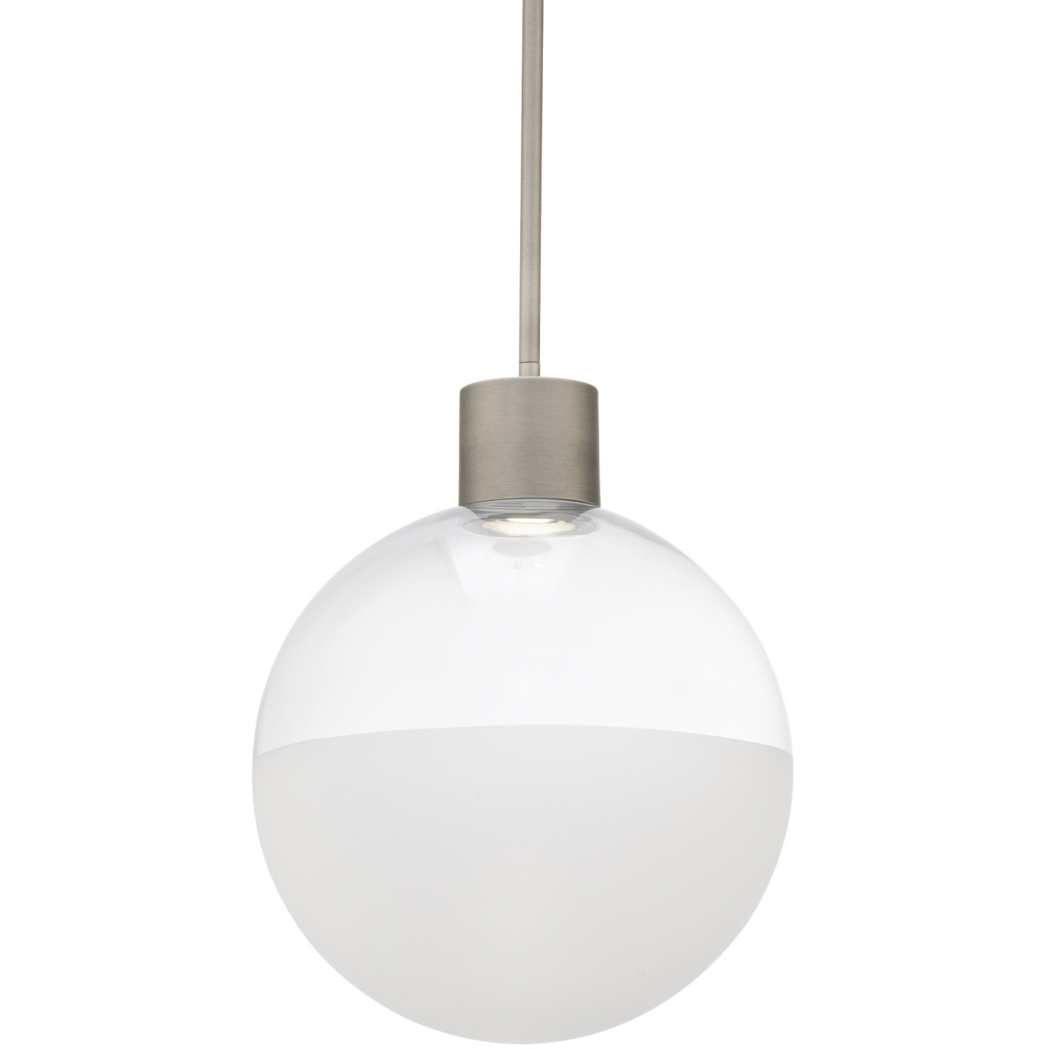 Gaze LED 12 inch Brushed Nickel Pendant Ceiling Light in 3000K, dweLED