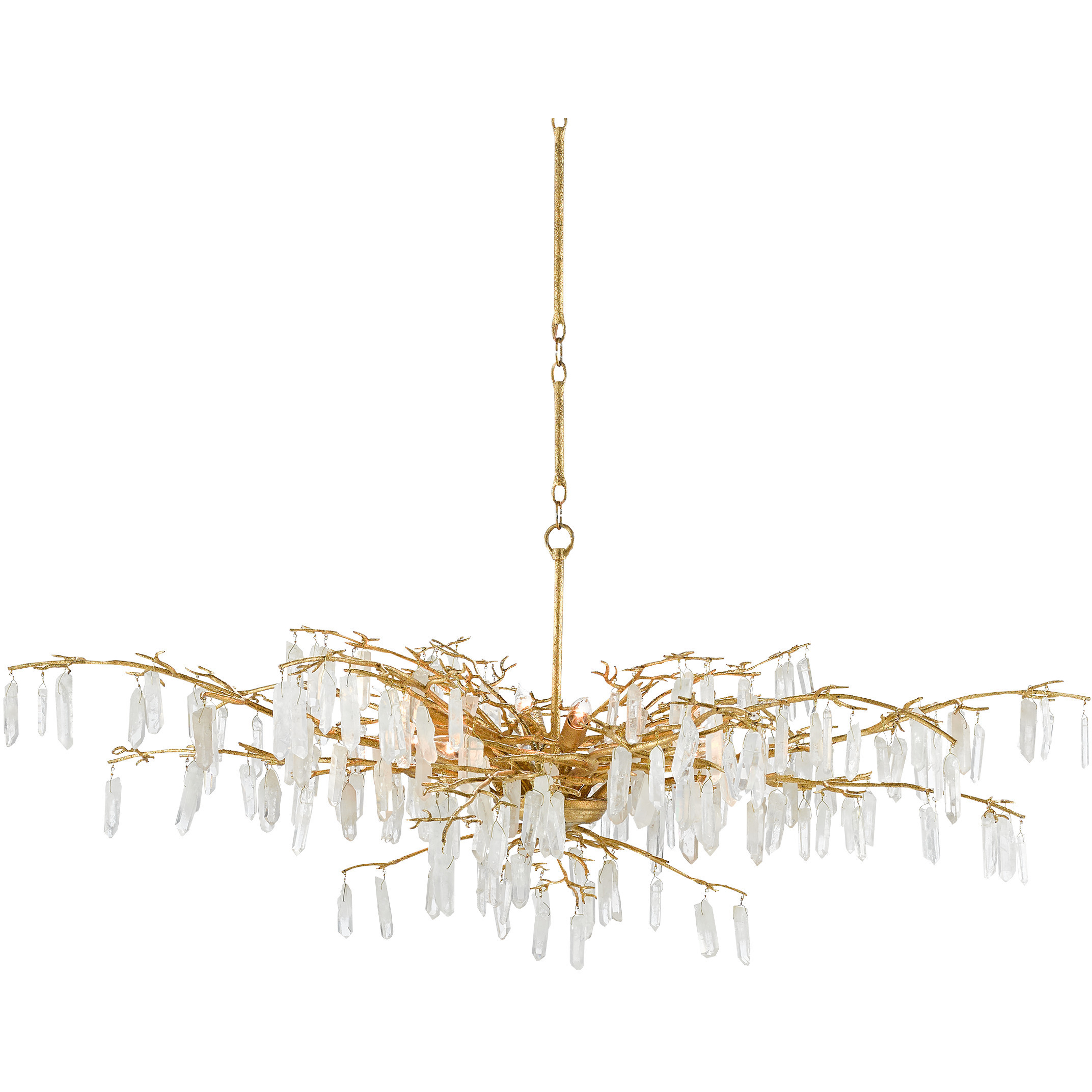 Forest Dawn 8 Light 60.25 inch Washed Lucerne Gold Chandelier Ceiling Light, Aviva Stanoff Collection