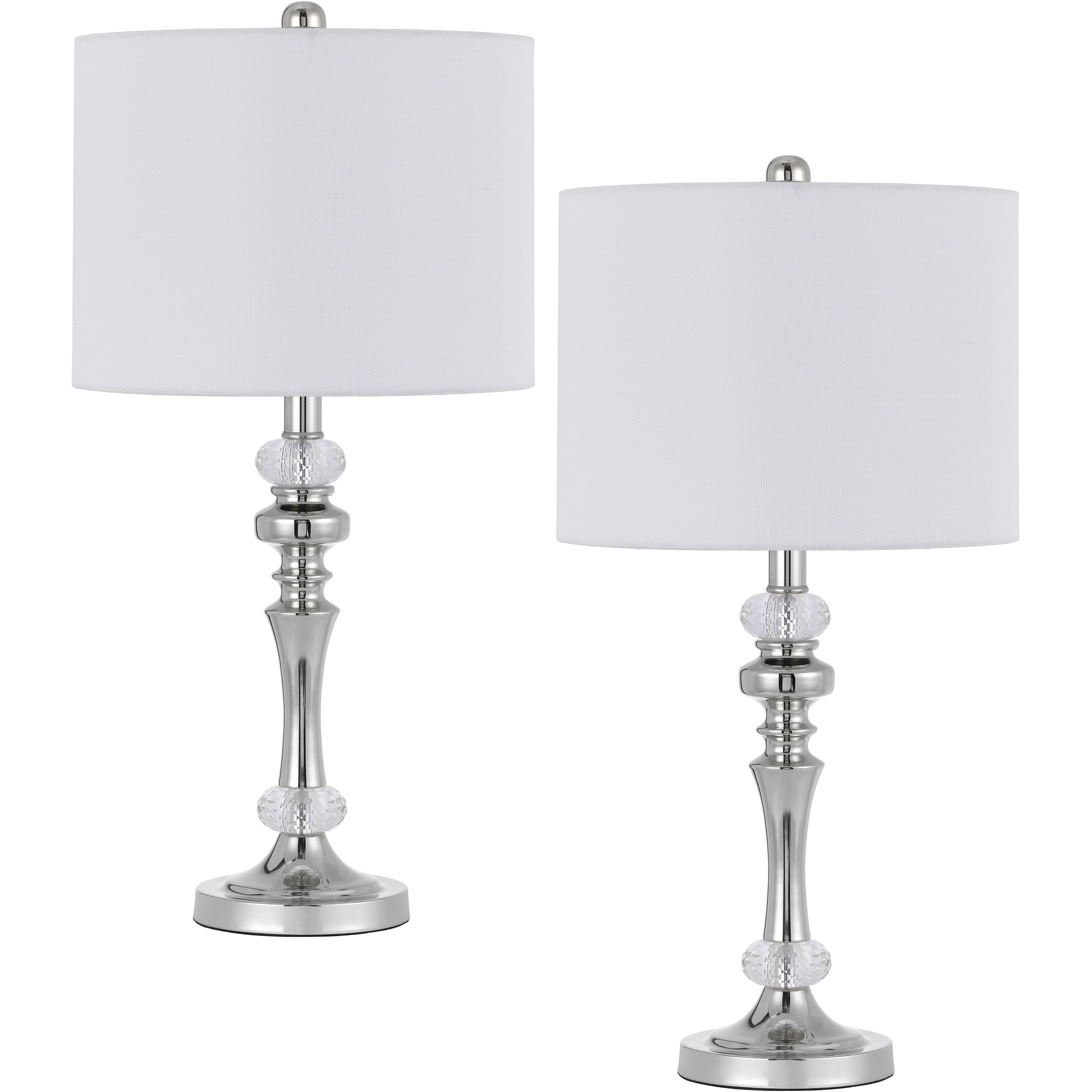 Effingham 24 inch 60.00 watt Brushed Steel Lamp Set Portable Light