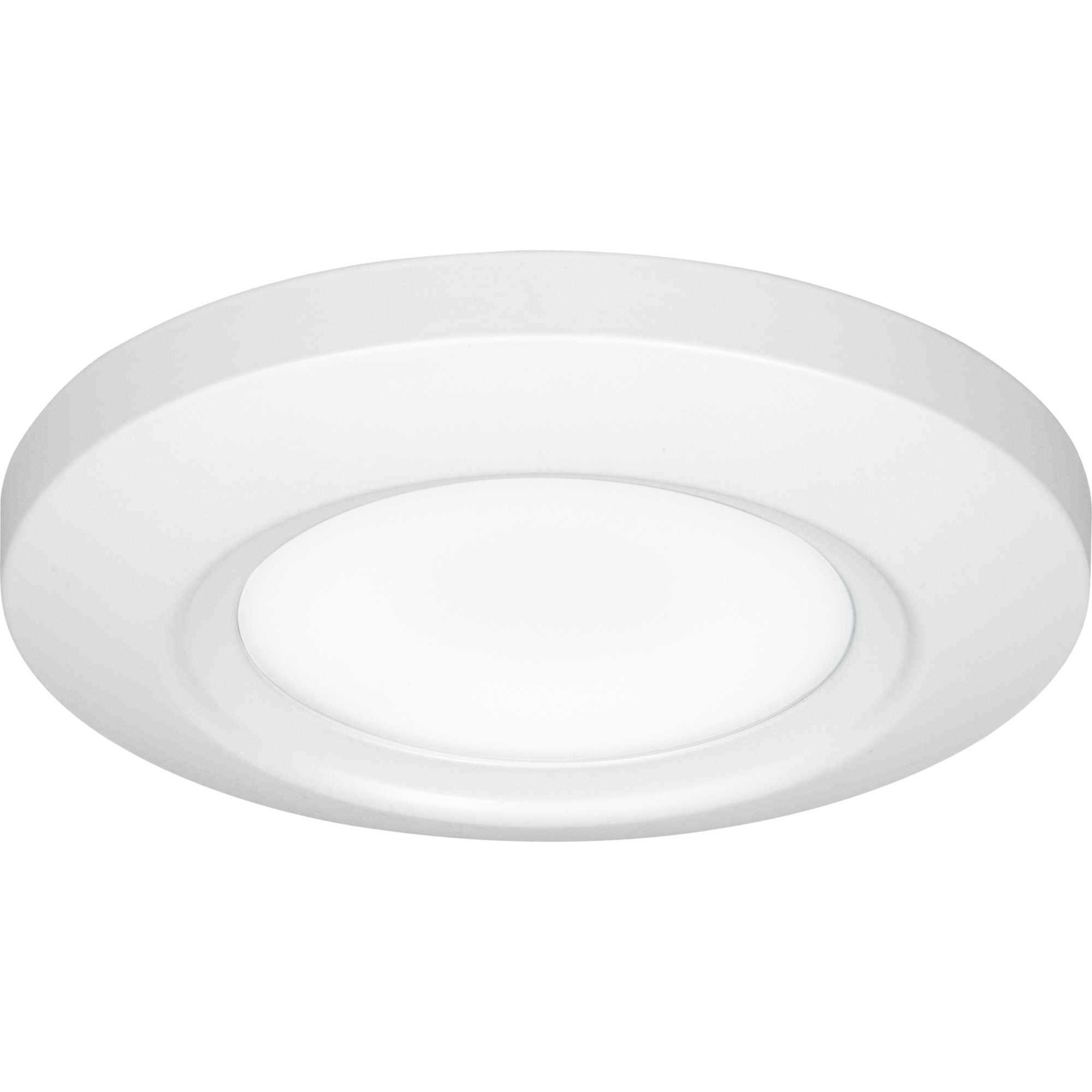Emblem LED 5.5 inch Satin White Flush Mount Ceiling Light in Matte White, Progress LED